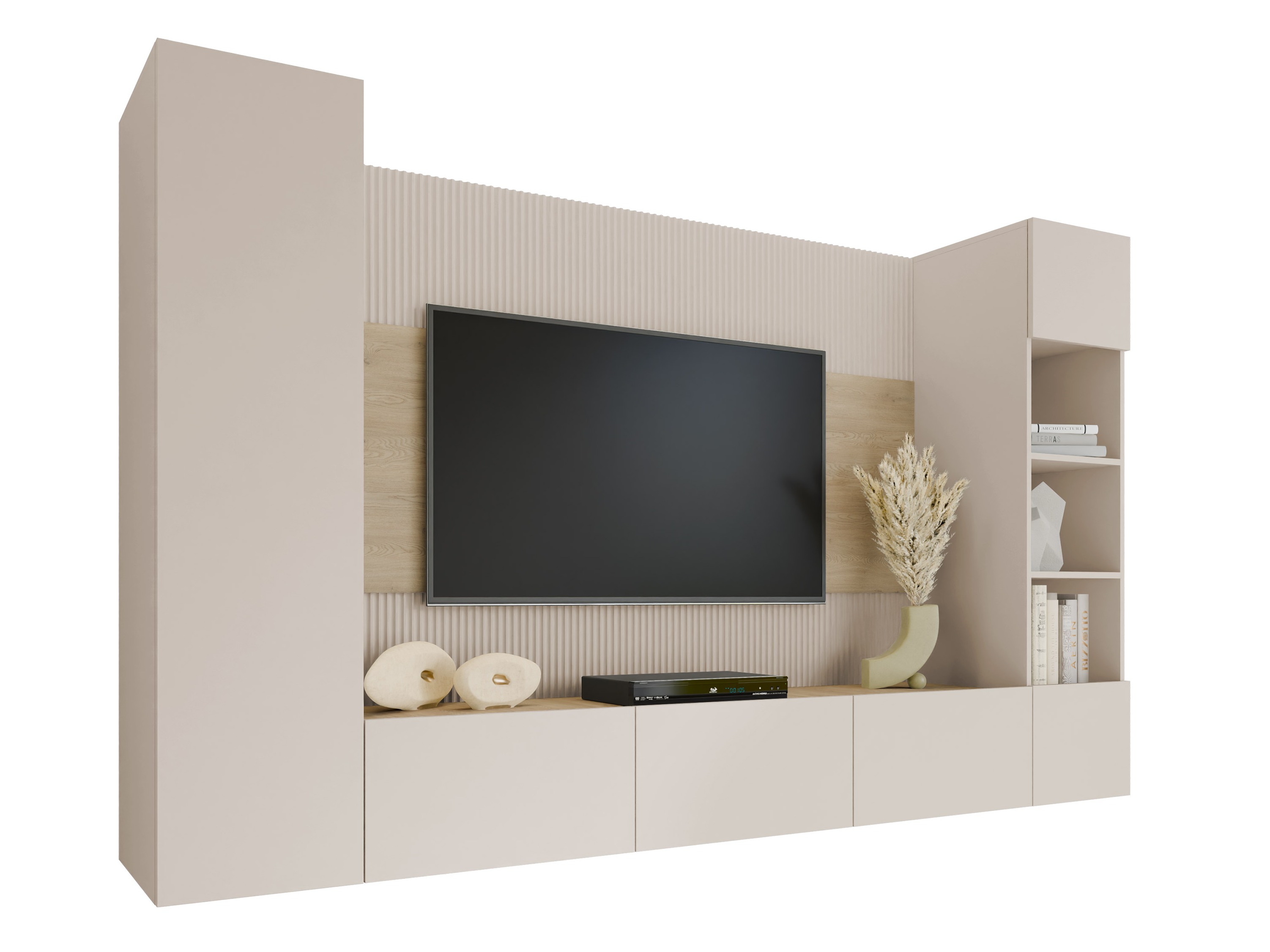 Conjunto para sala de estar Comfivo Salix IV (Bege + Carvalho Cremona)