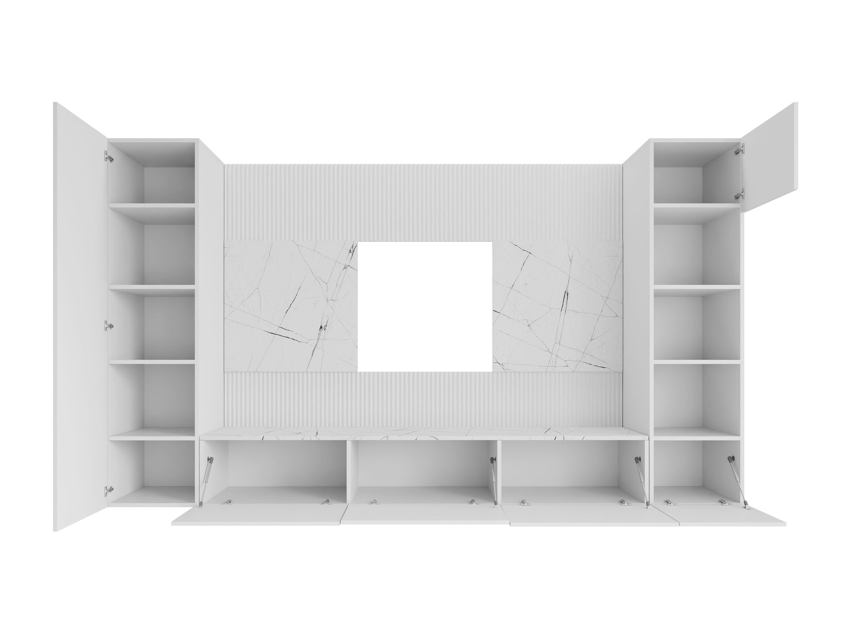 Conjunto para sala de estar Comfivo Salix IV (Preto + Mármore preto)