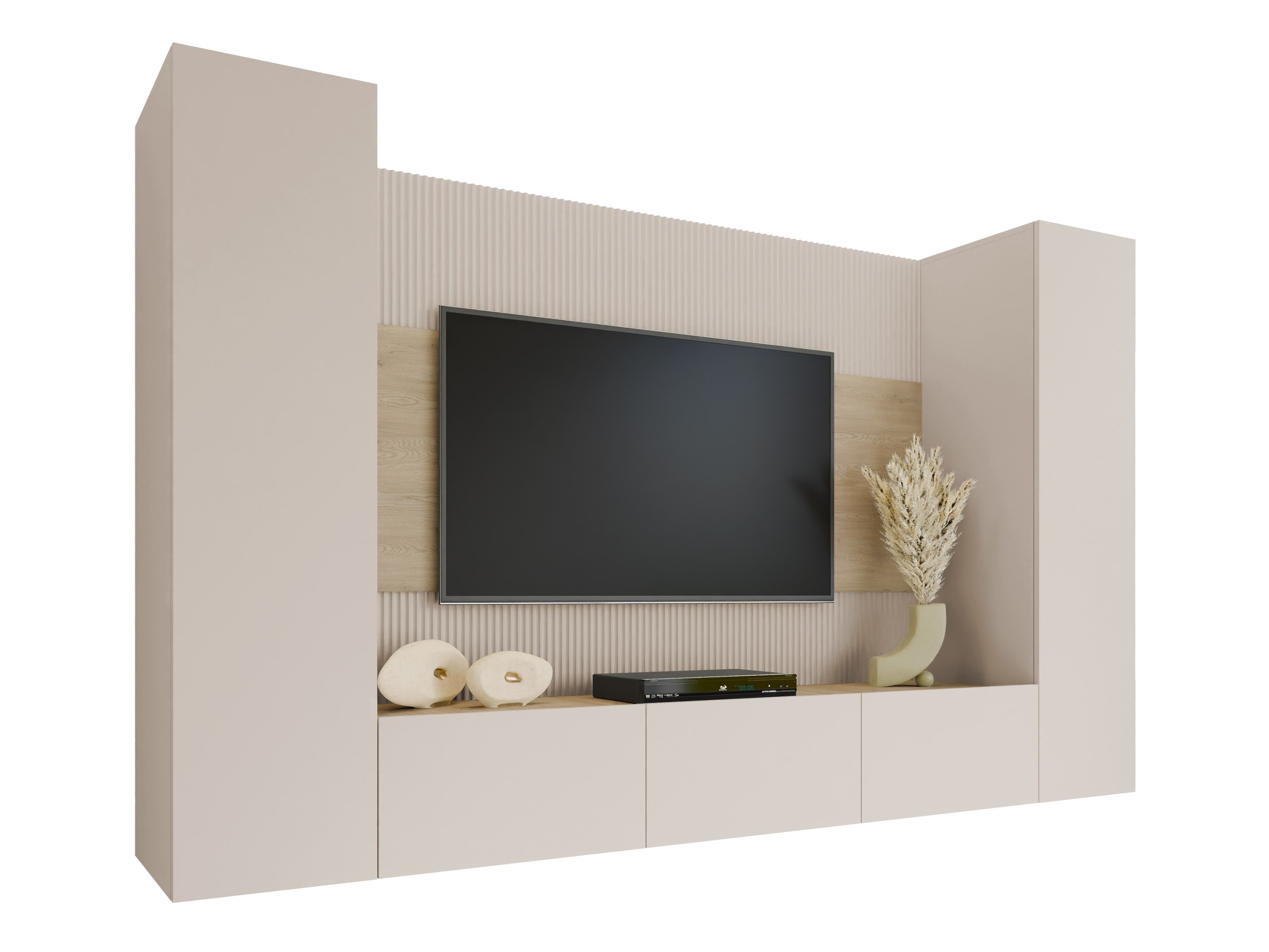 Conjunto para sala de estar Comfivo Salix V (Bege + Carvalho Cremona)