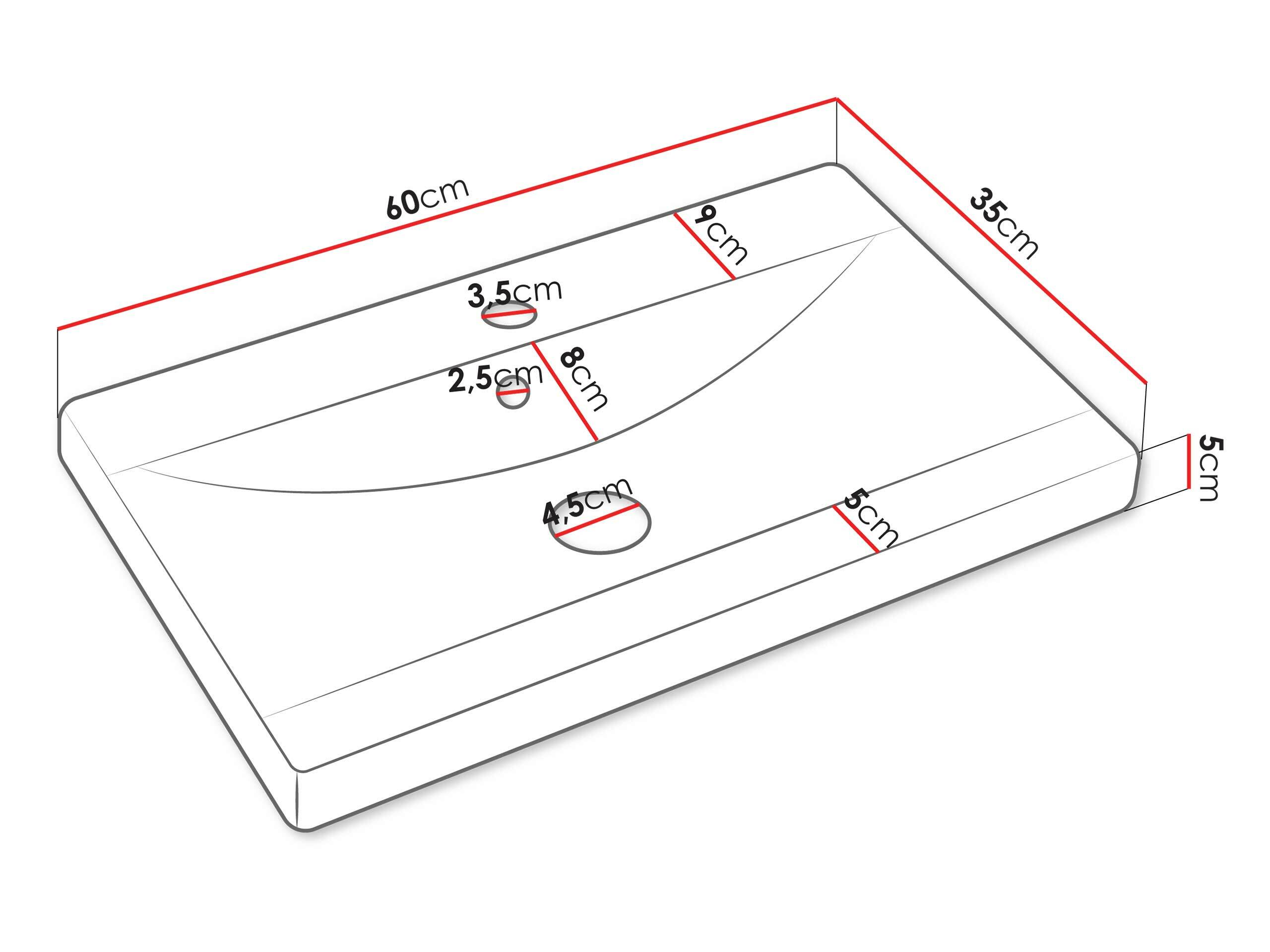Conjunto para casa de banho Scientia III (Branco brilhante + Branco)
