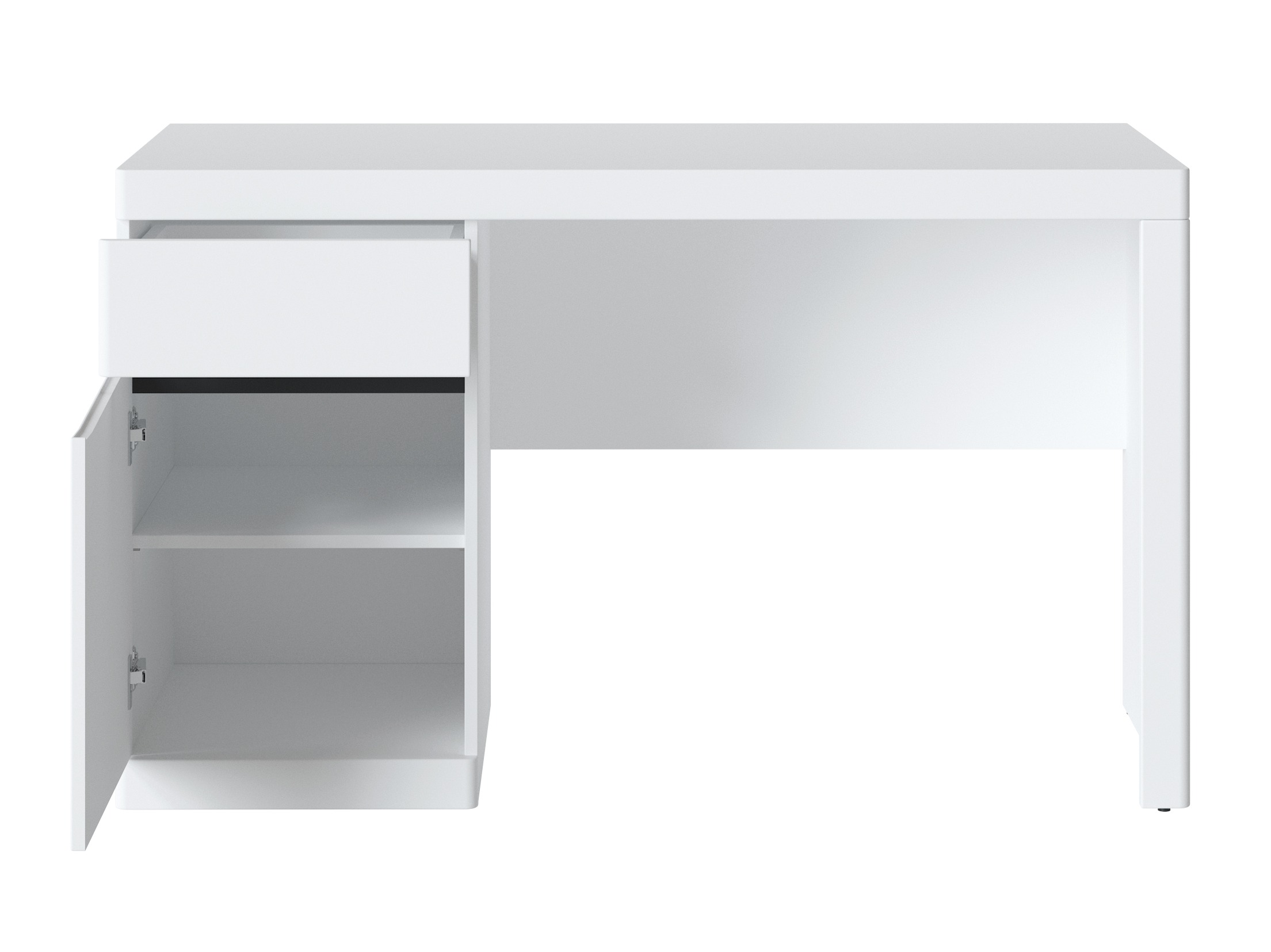 Mesa de escritório Venlori 120 (Branco + Grafite)