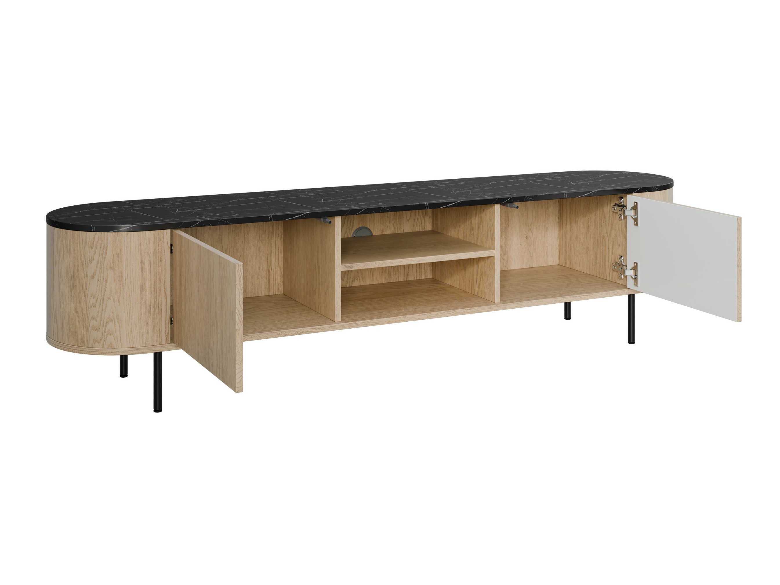 Conjunto para sala de estar Comfivo Livtena (Marmore branco + Dourado)