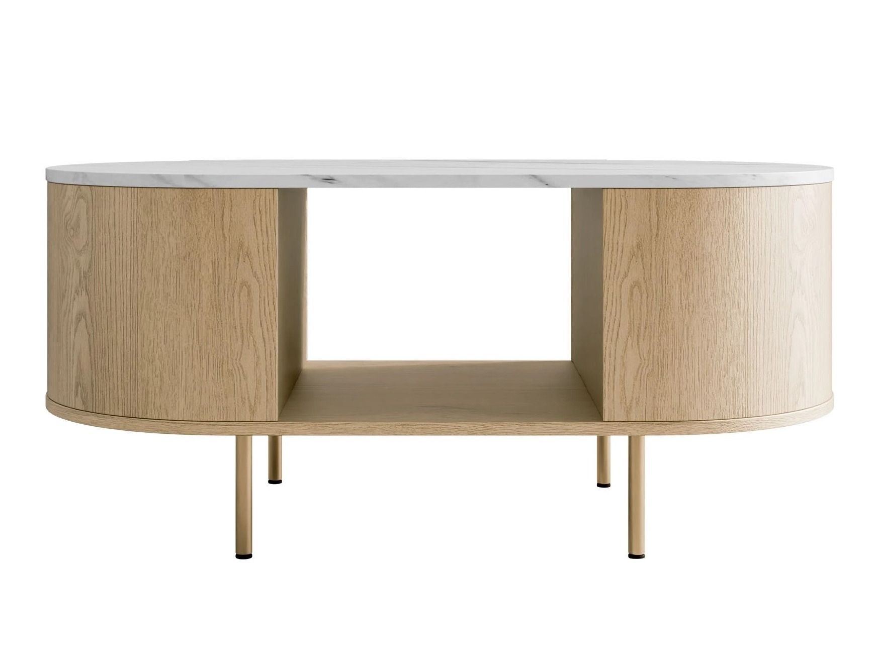 Conjunto para sala de estar Comfivo Livtena (Marmore branco + Dourado)