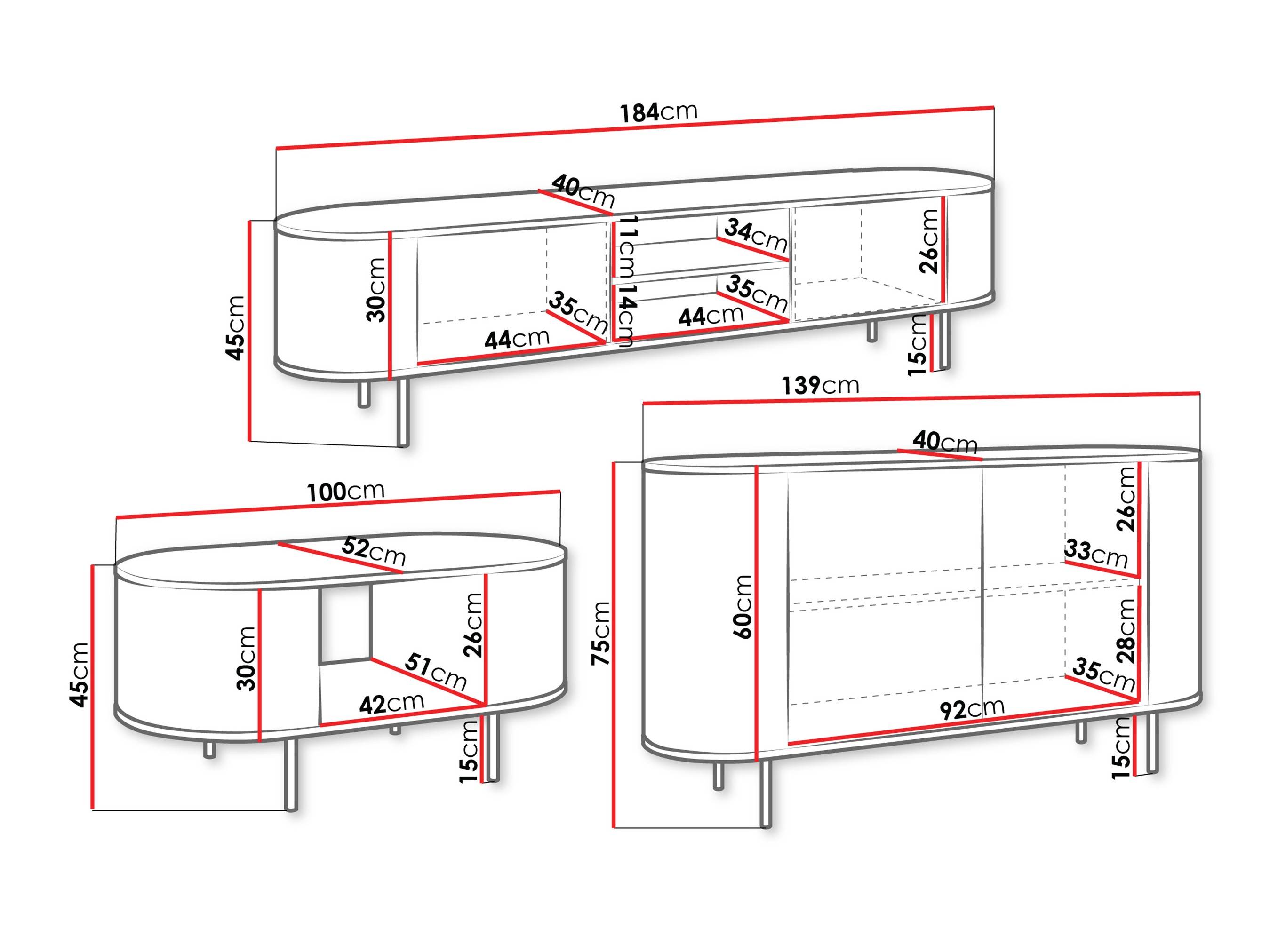 Conjunto para sala de estar Comfivo Livtena (Marmore branco + Dourado)