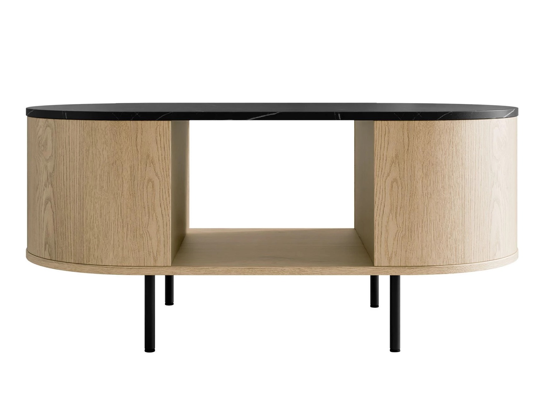 Conjunto para sala de estar Comfivo Livtena (Mármore preto + Preto)