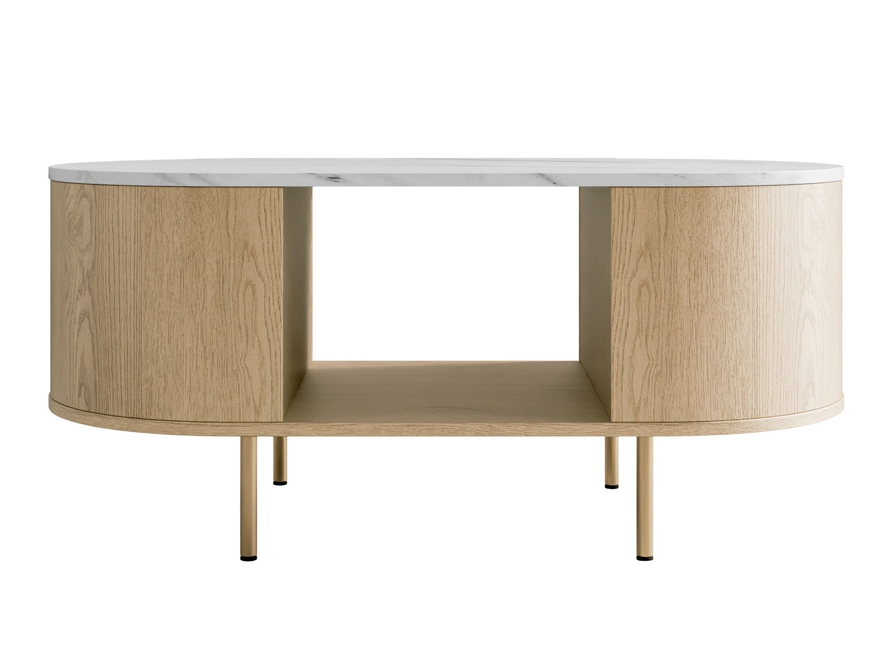 Mesa para revistas Comfivo Livtena 104 (Marmore branco + Dourado)
