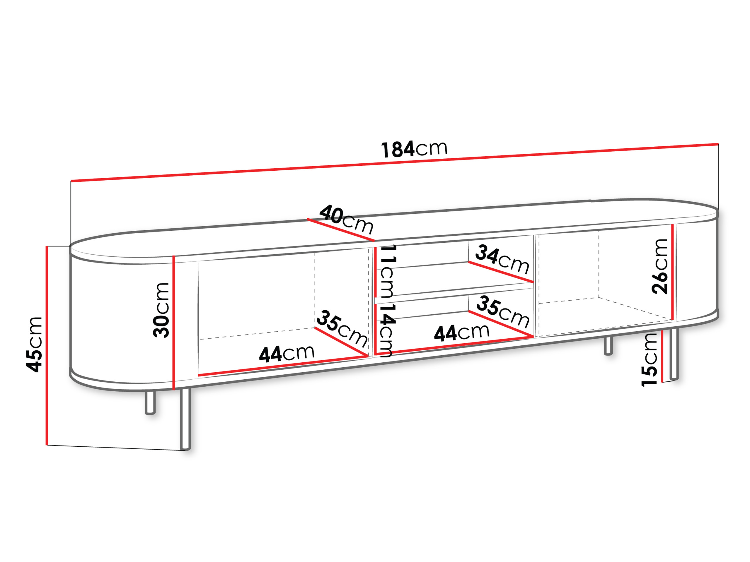 Móvel de TV Comfivo Livtena I (Marmore branco + Dourado)