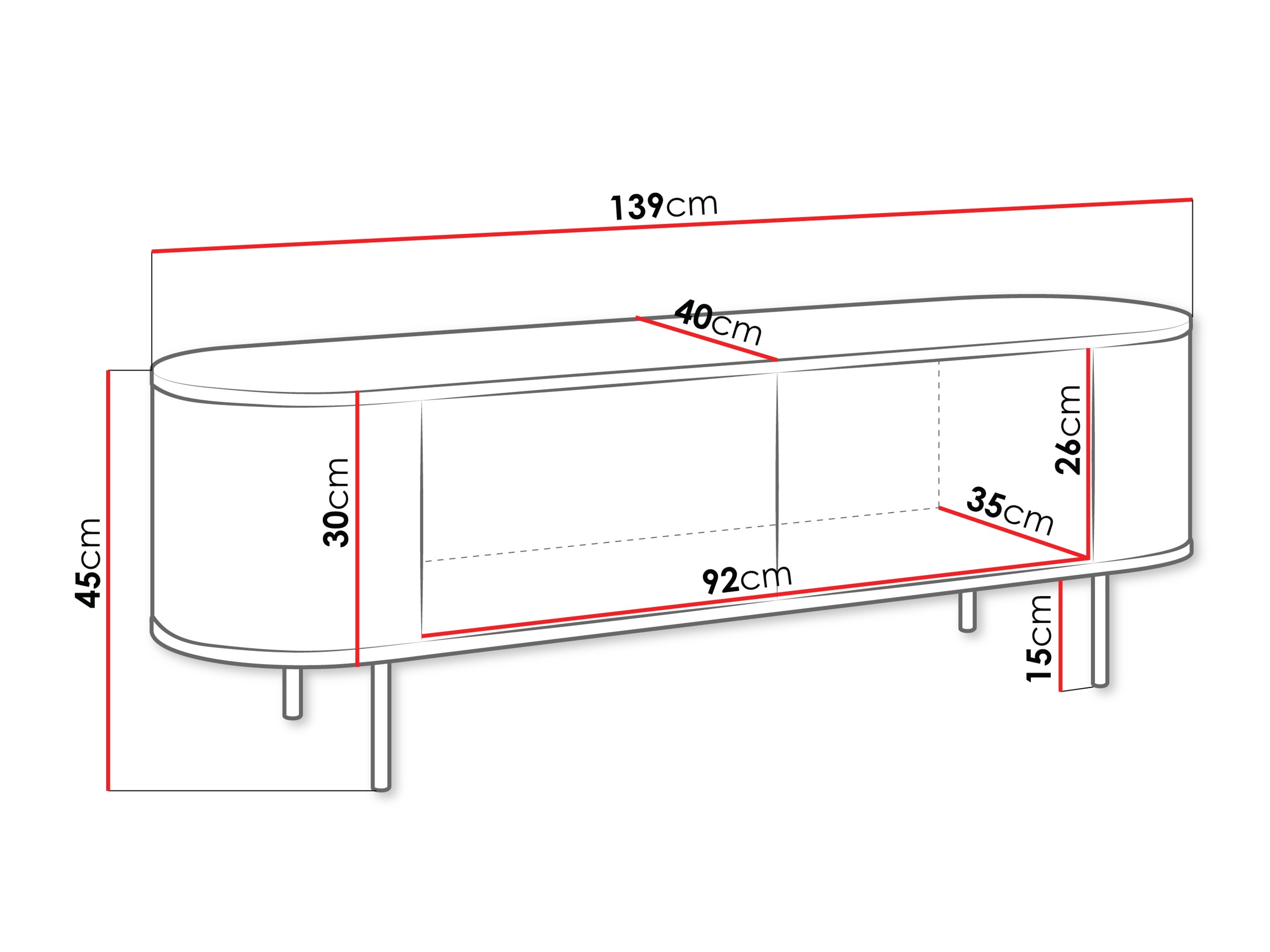 Móvel de TV Comfivo Livtena (Marmore branco + Dourado)