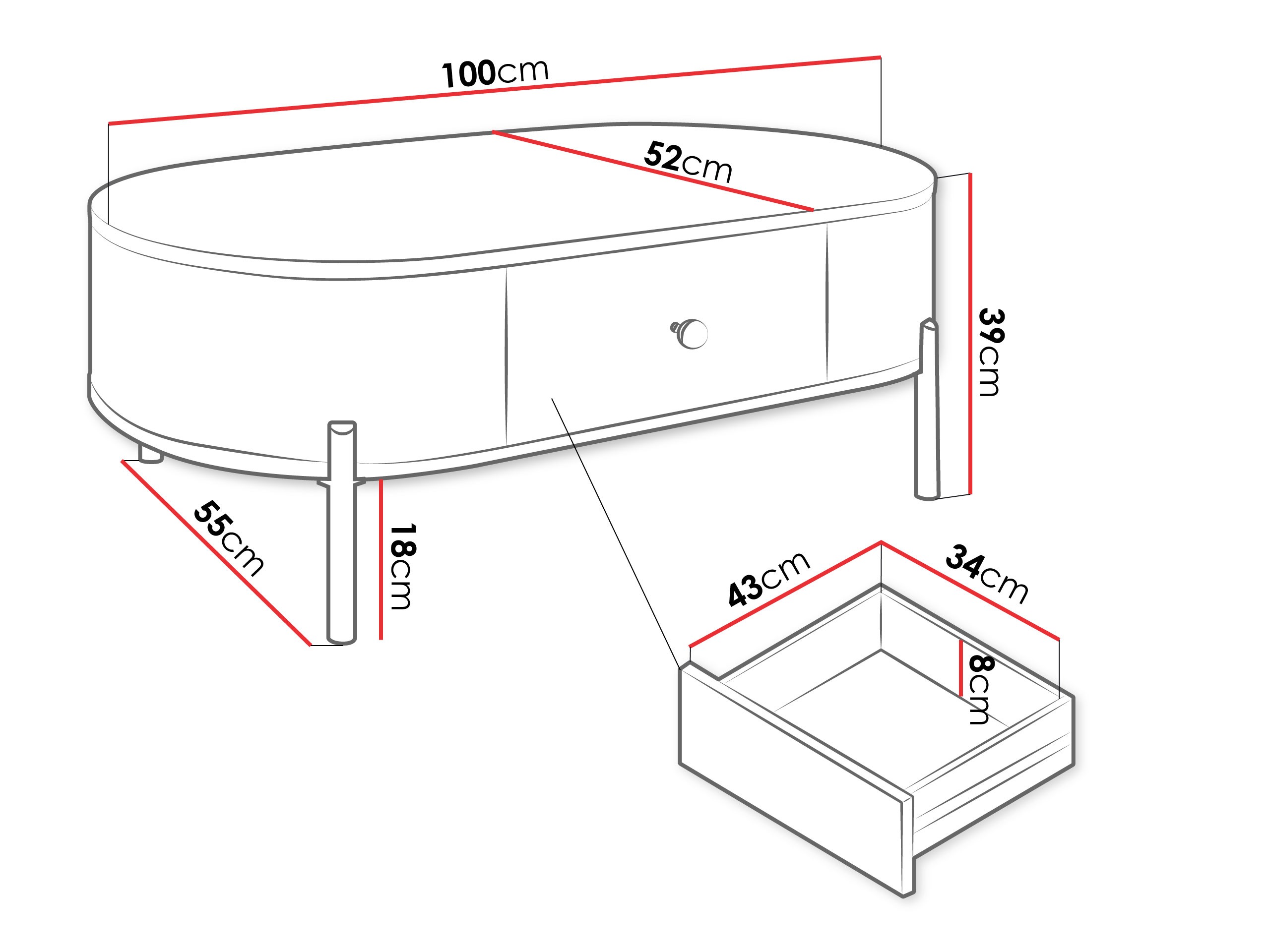 Mesa para revistas Comfivo Mirsoni 102