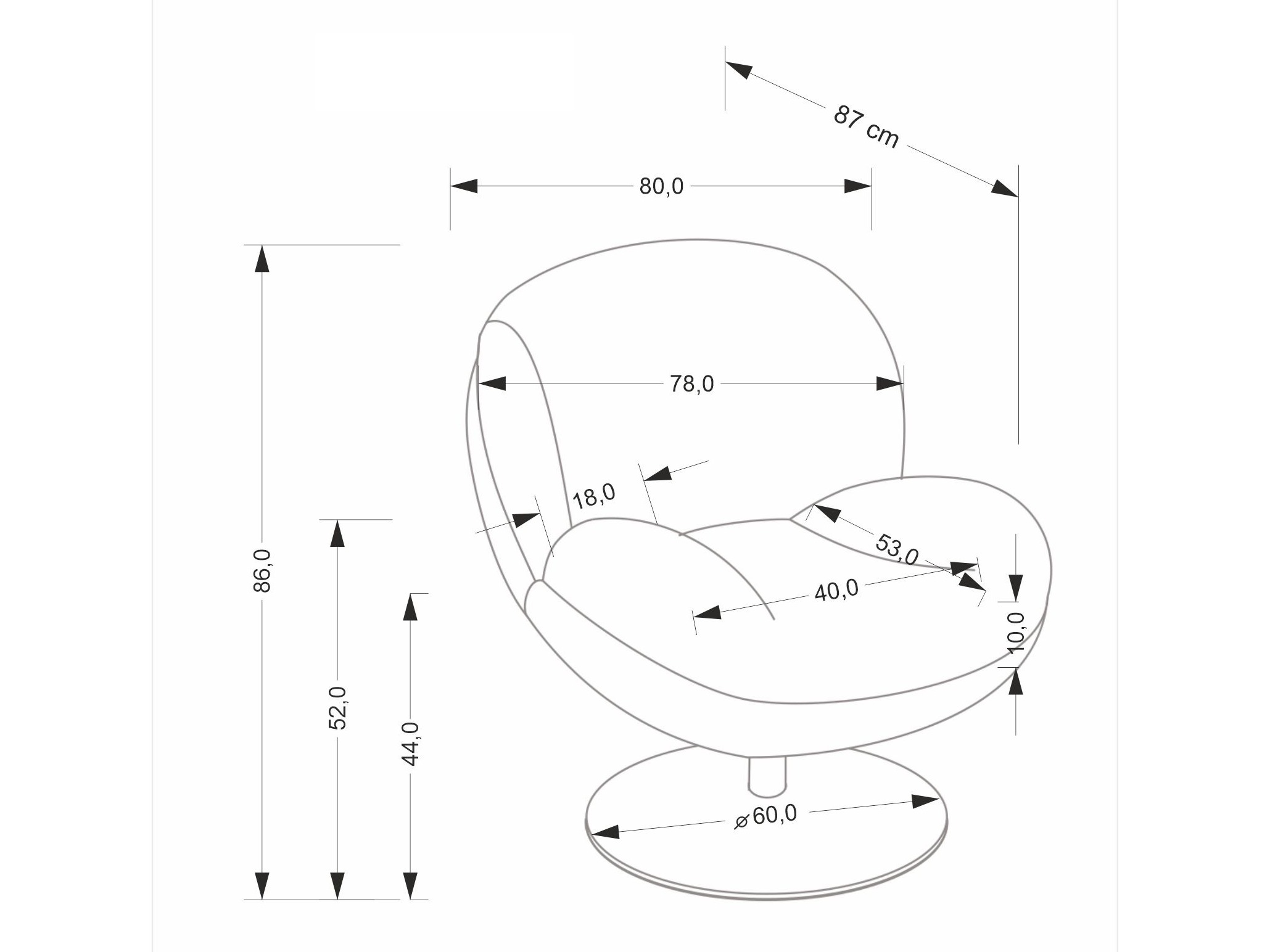 Poltrona Houston 1982 (Creme)