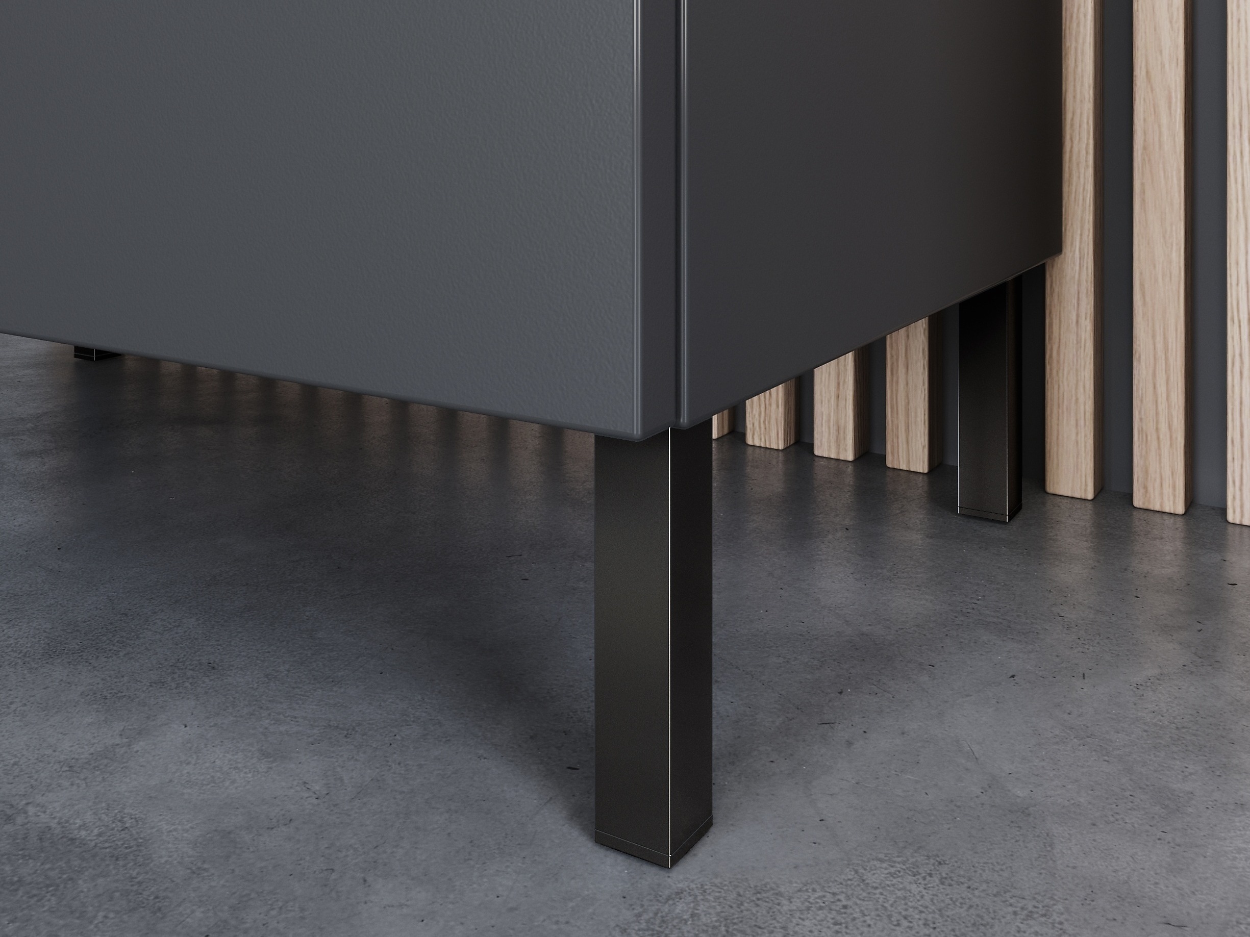 Armário colocado para casa de banho Felfere 106 (Grafite)