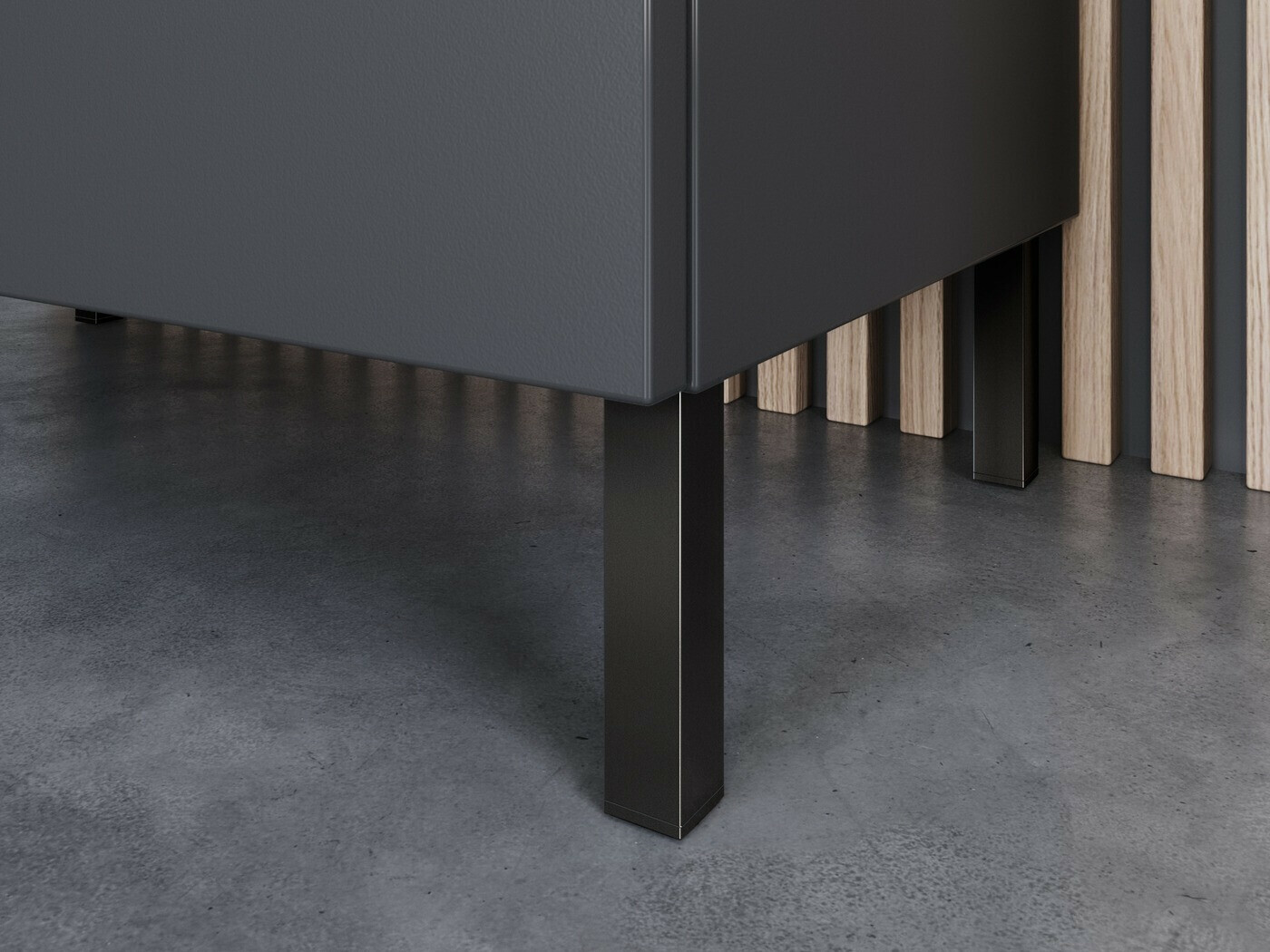 Armário com lavatório de apoio próprio para casa de banho Felfere 100 (Antracite)