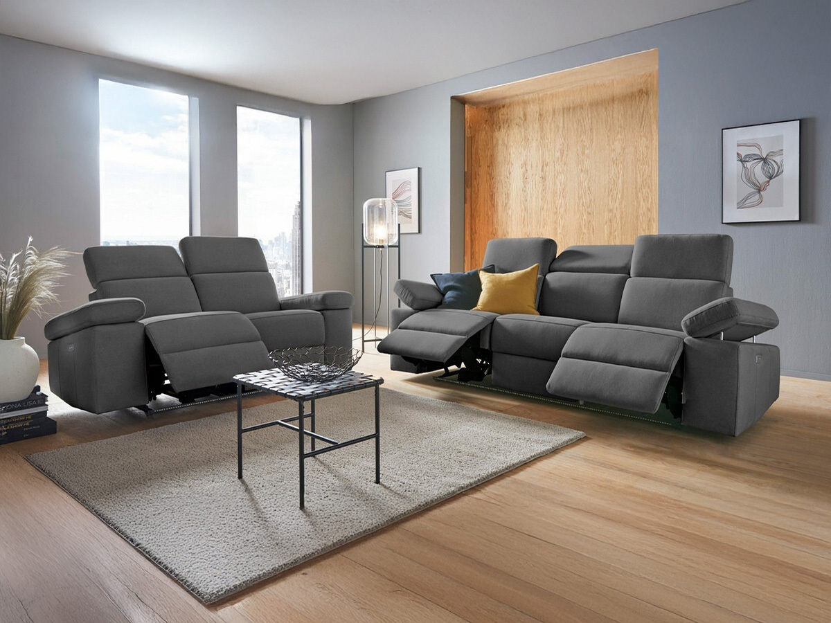 Conjunto de mobiliário com estofo Denton 725 (Antracite)