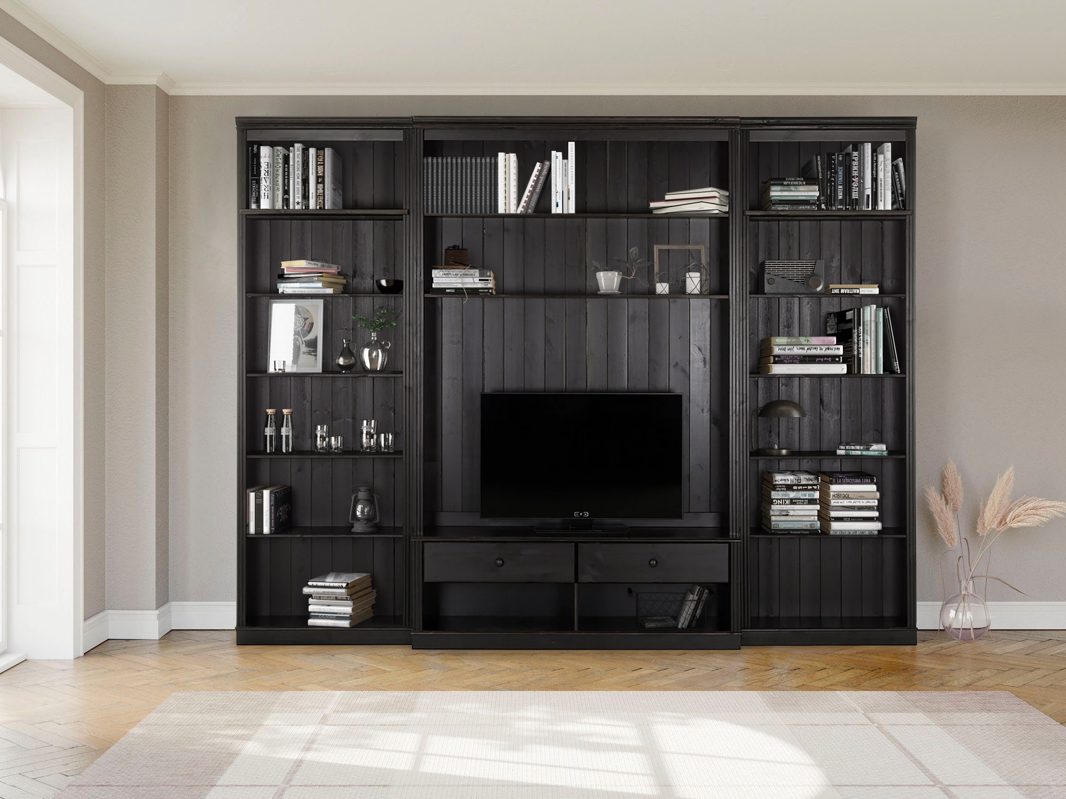 Conjunto para sala de estar Saltoro 127 (Castanho escuro)