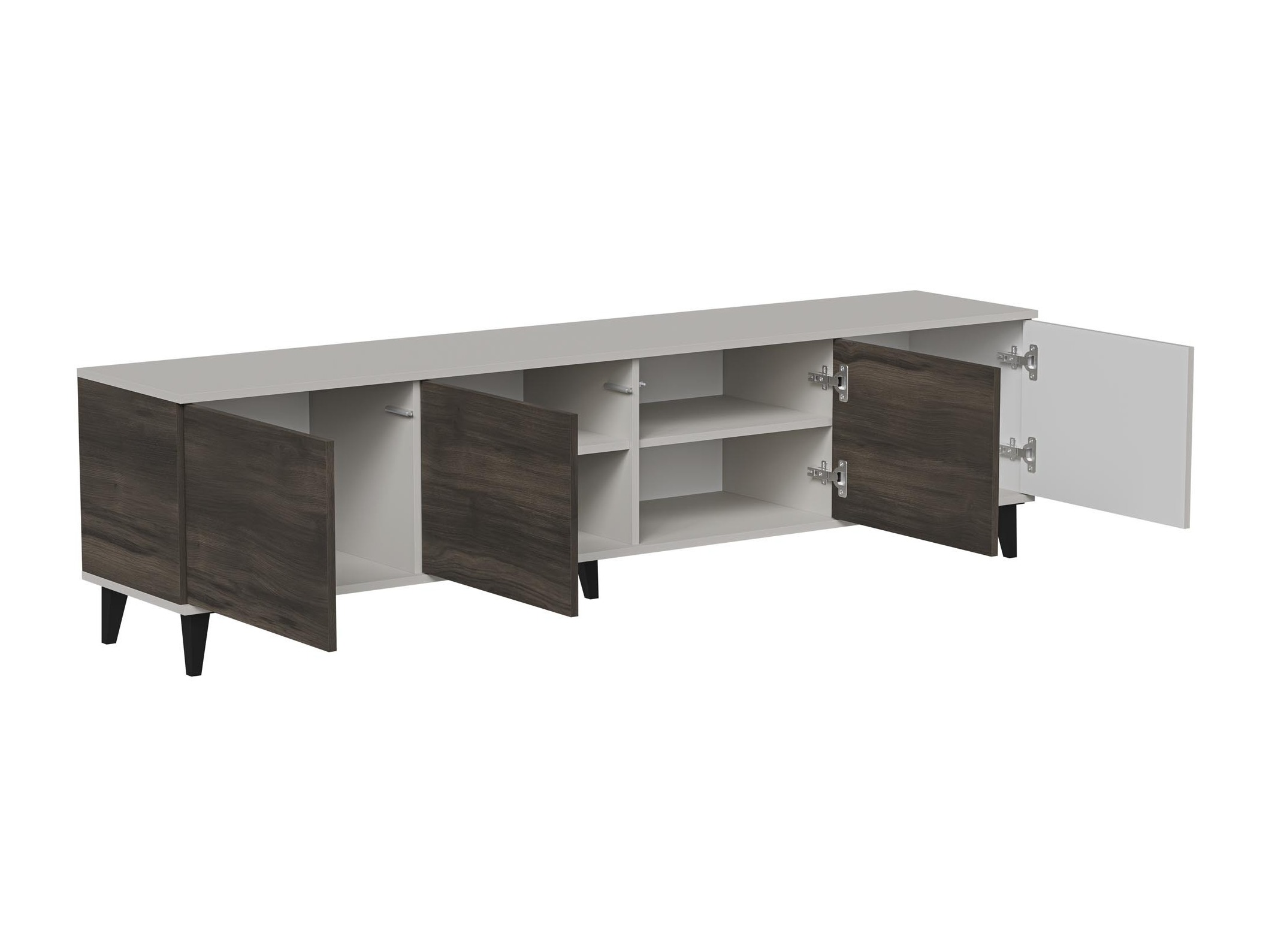 Móvel de TV Luelia 114 (Nogueira + Caxemira)