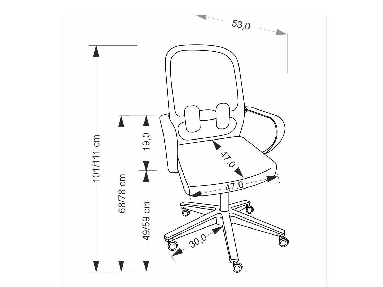 Cadeira de escritório Houston 1999