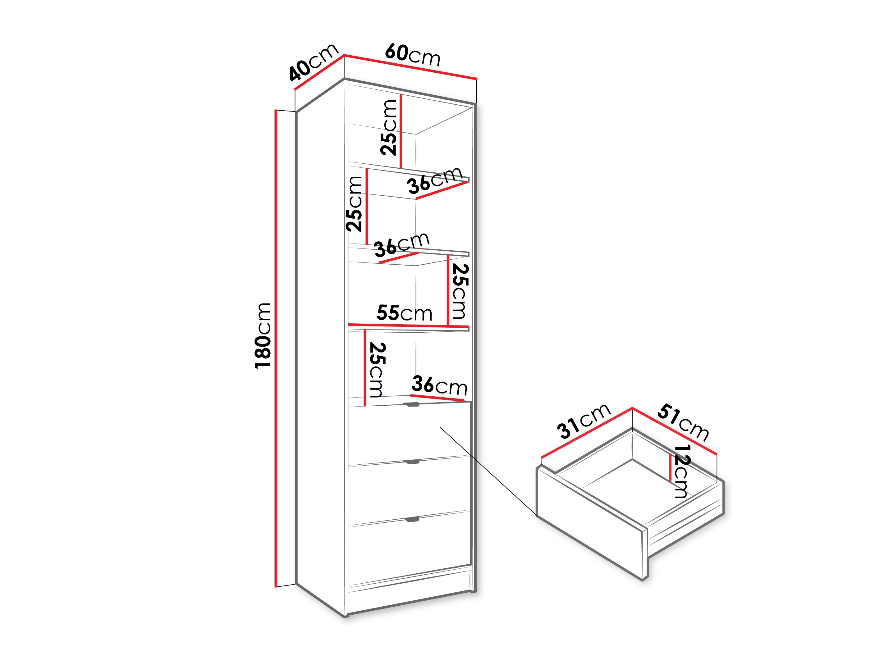 Estante Comfivo Larmire 116 (Preto)