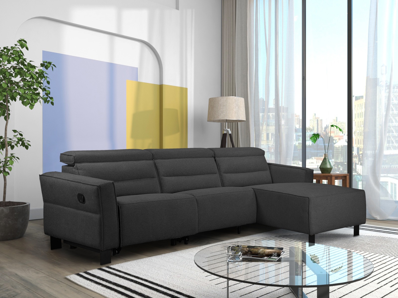 Reclinável de ângulo suave Denton 1487 (Antracite)