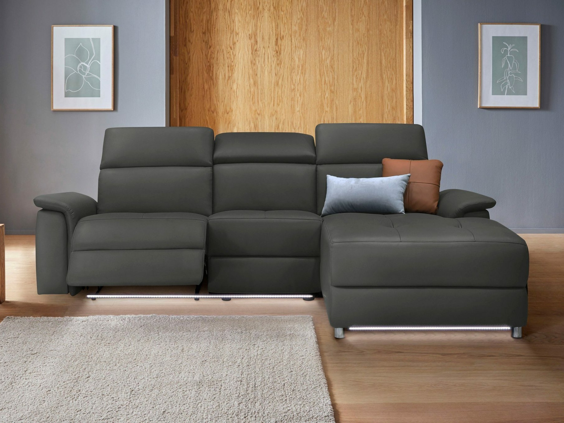 Reclinável de ângulo suave Denton 1488 (Preto)