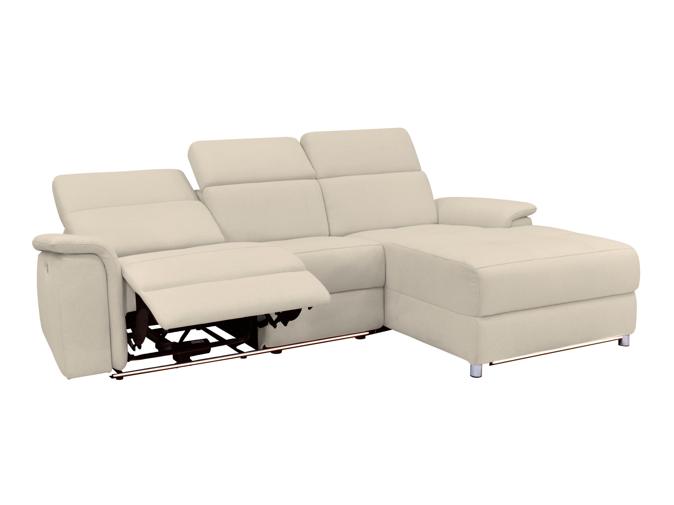 Reclinável de ângulo suave Beldalo 106 (Creme)