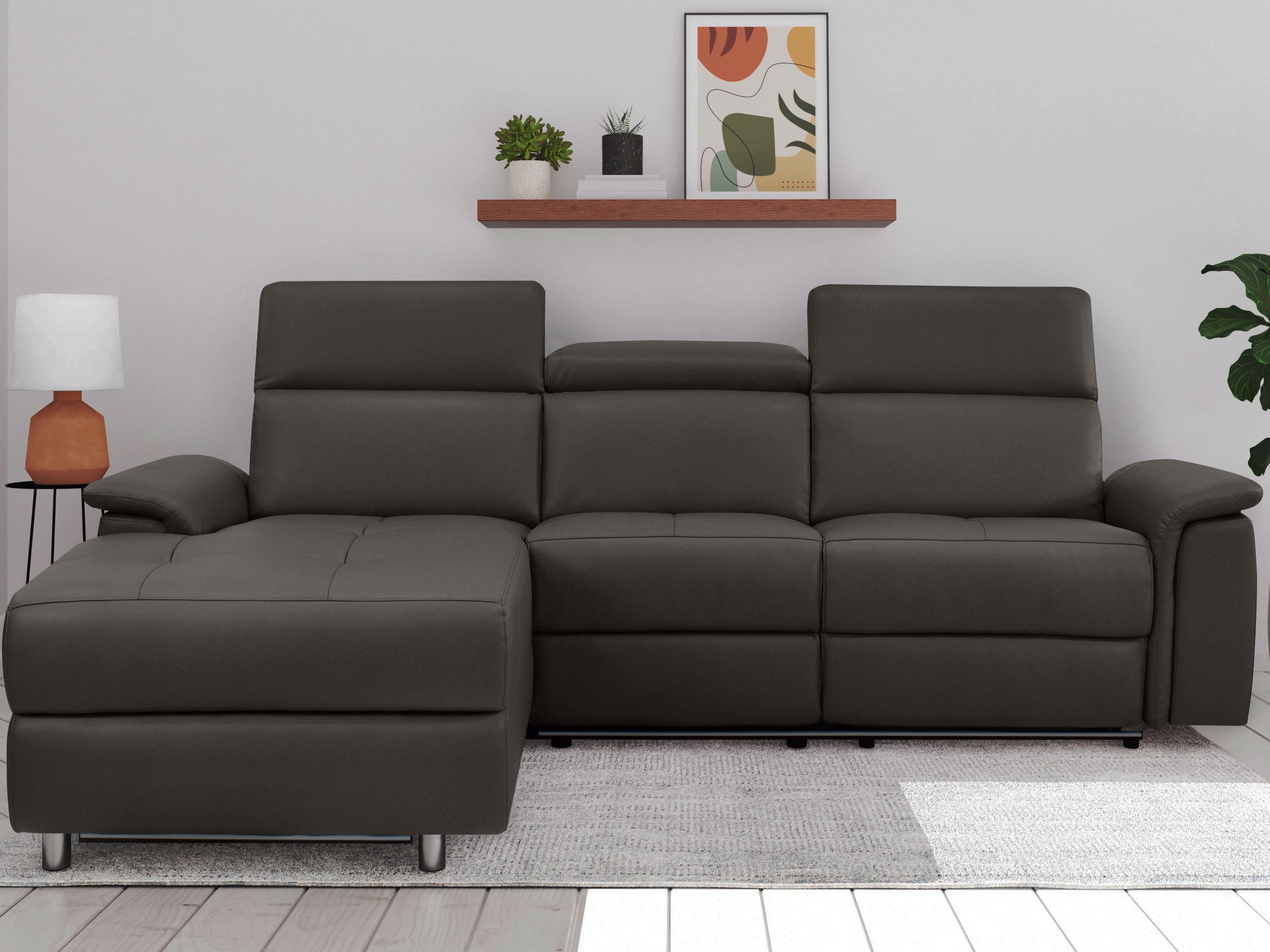 Reclinável de ângulo suave Denton 1489 (Castanho)