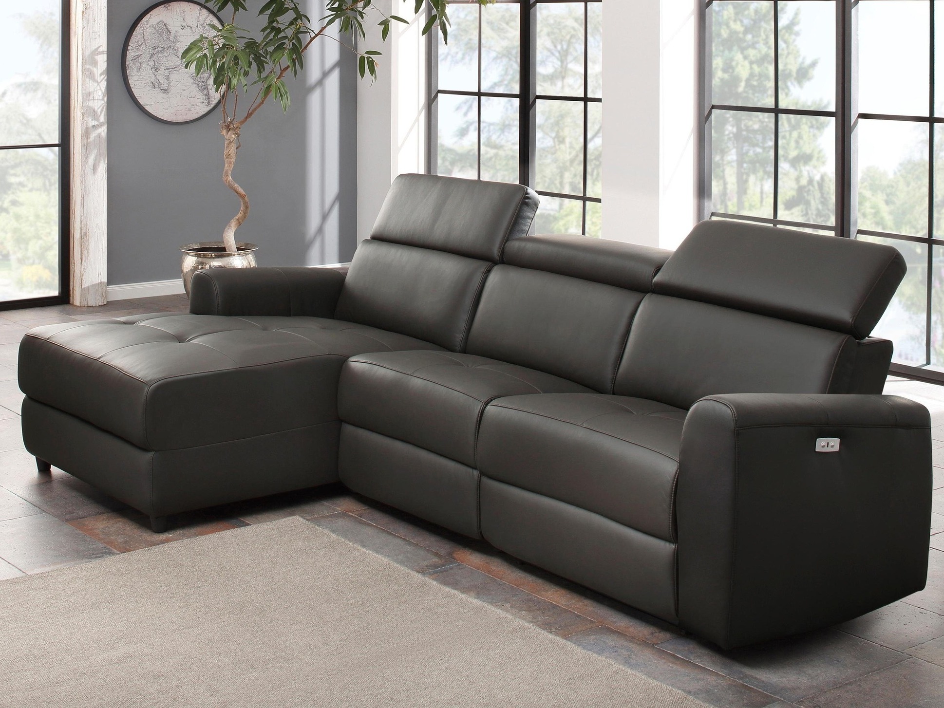 Reclinável de ângulo suave Denton 1490 (Castanho)