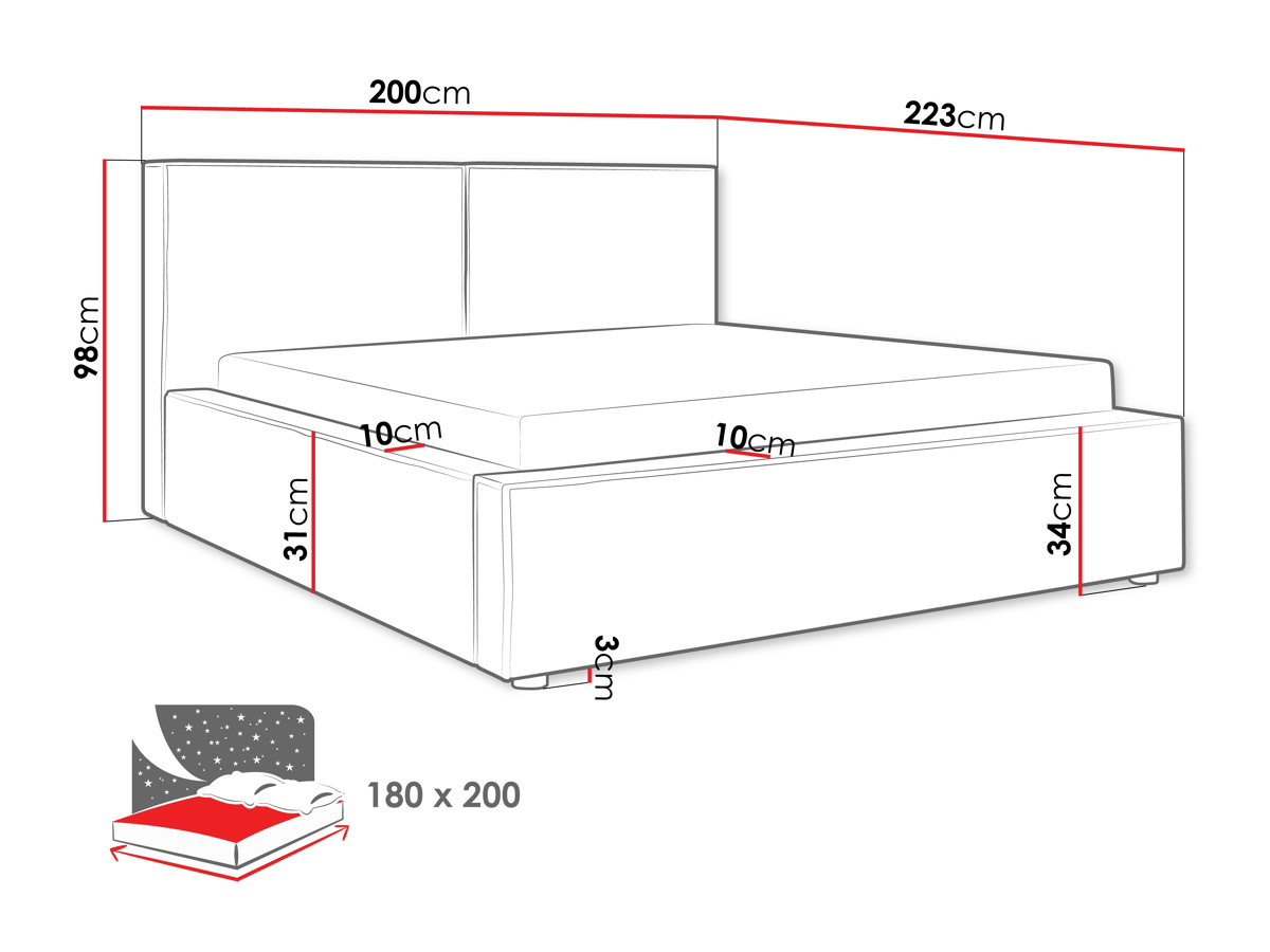 Cama TrendyNest 117 (Coral 50)