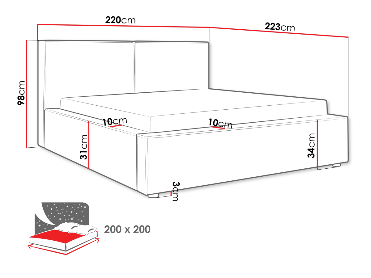 Cama TrendyNest 117 (Coral 75)