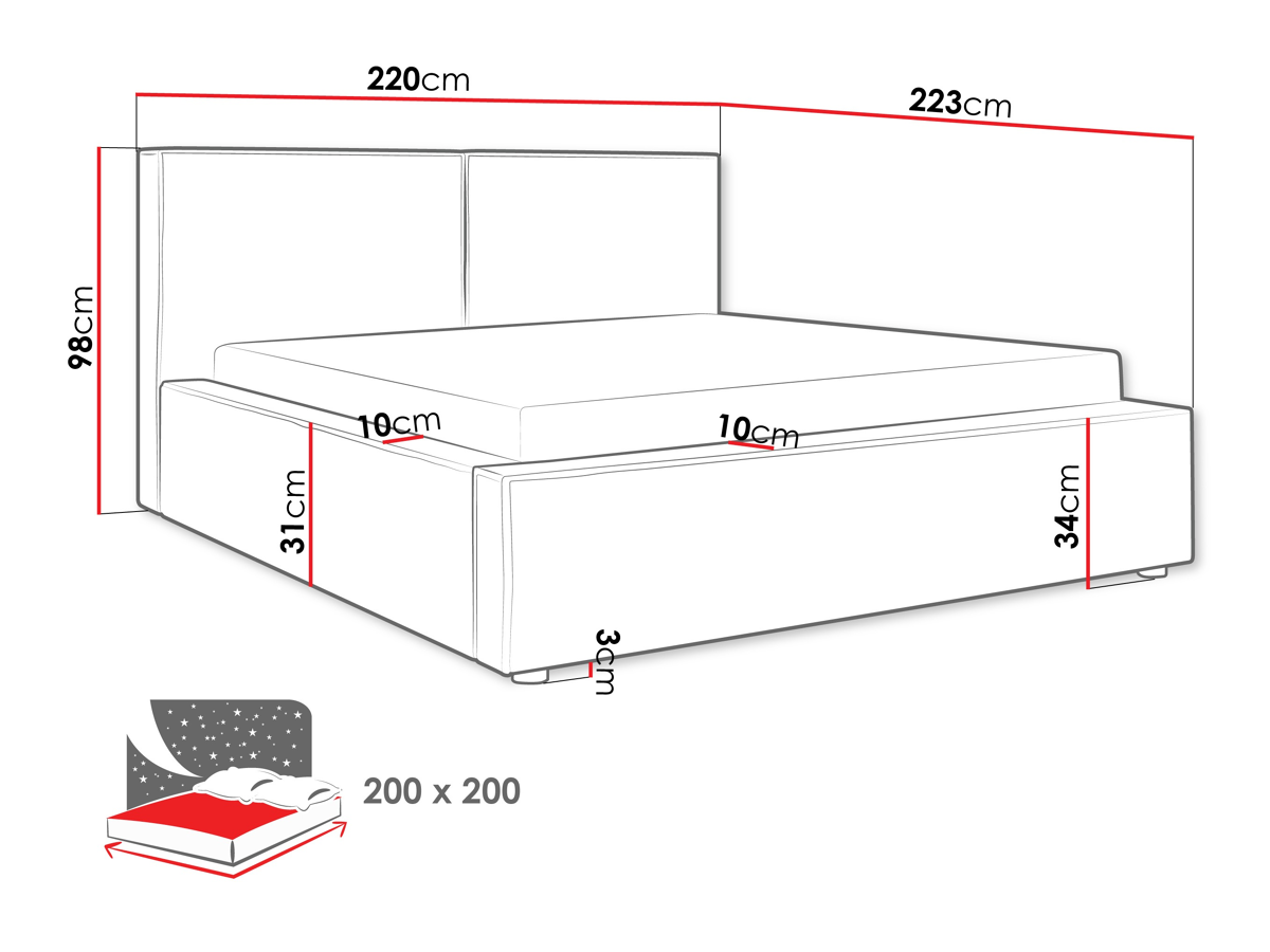 Cama TrendyNest 117 (Coral 80)