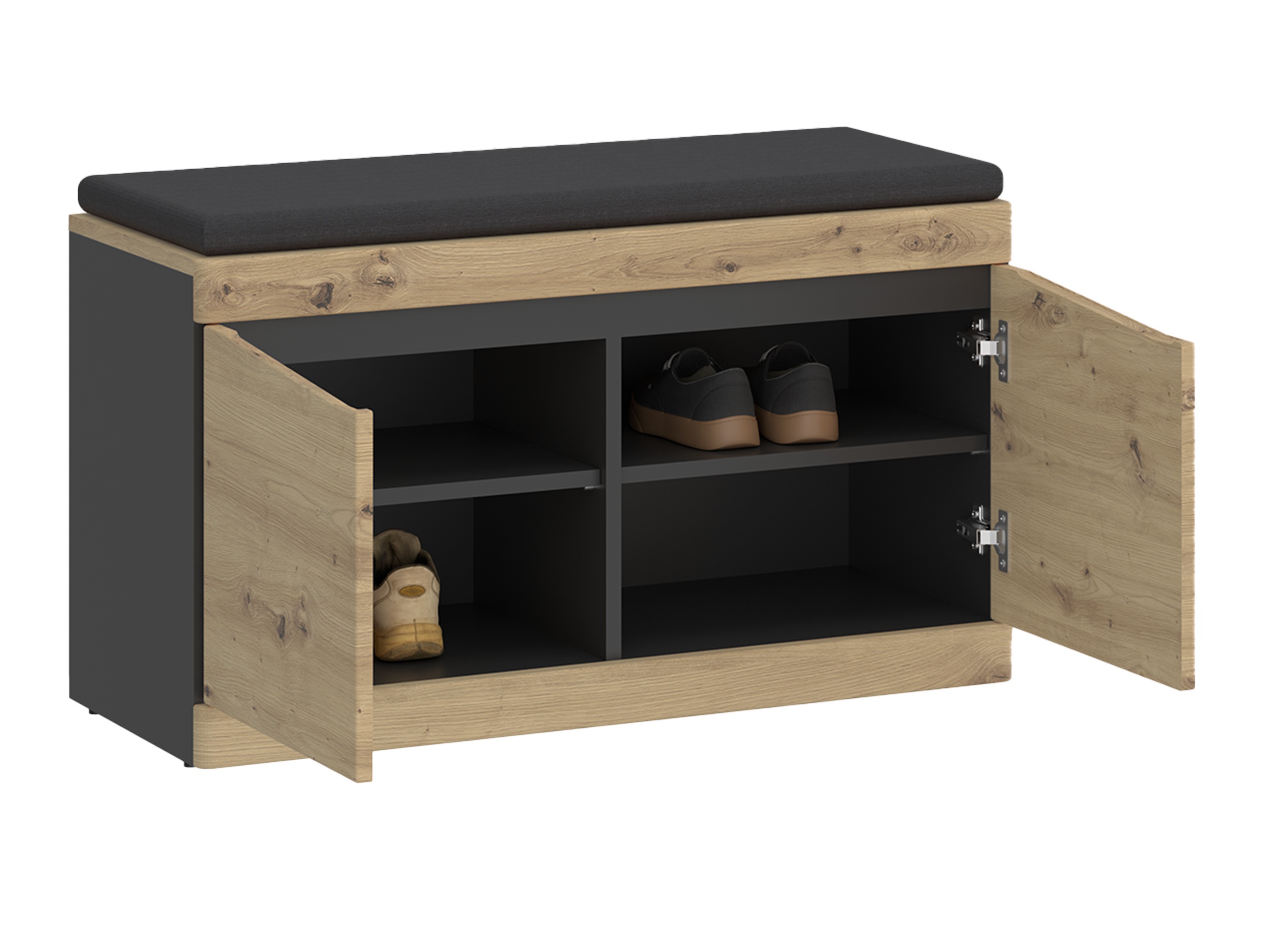 Conjunto de entrada Venlori 119 (Carvalho Artisan + Antracite)