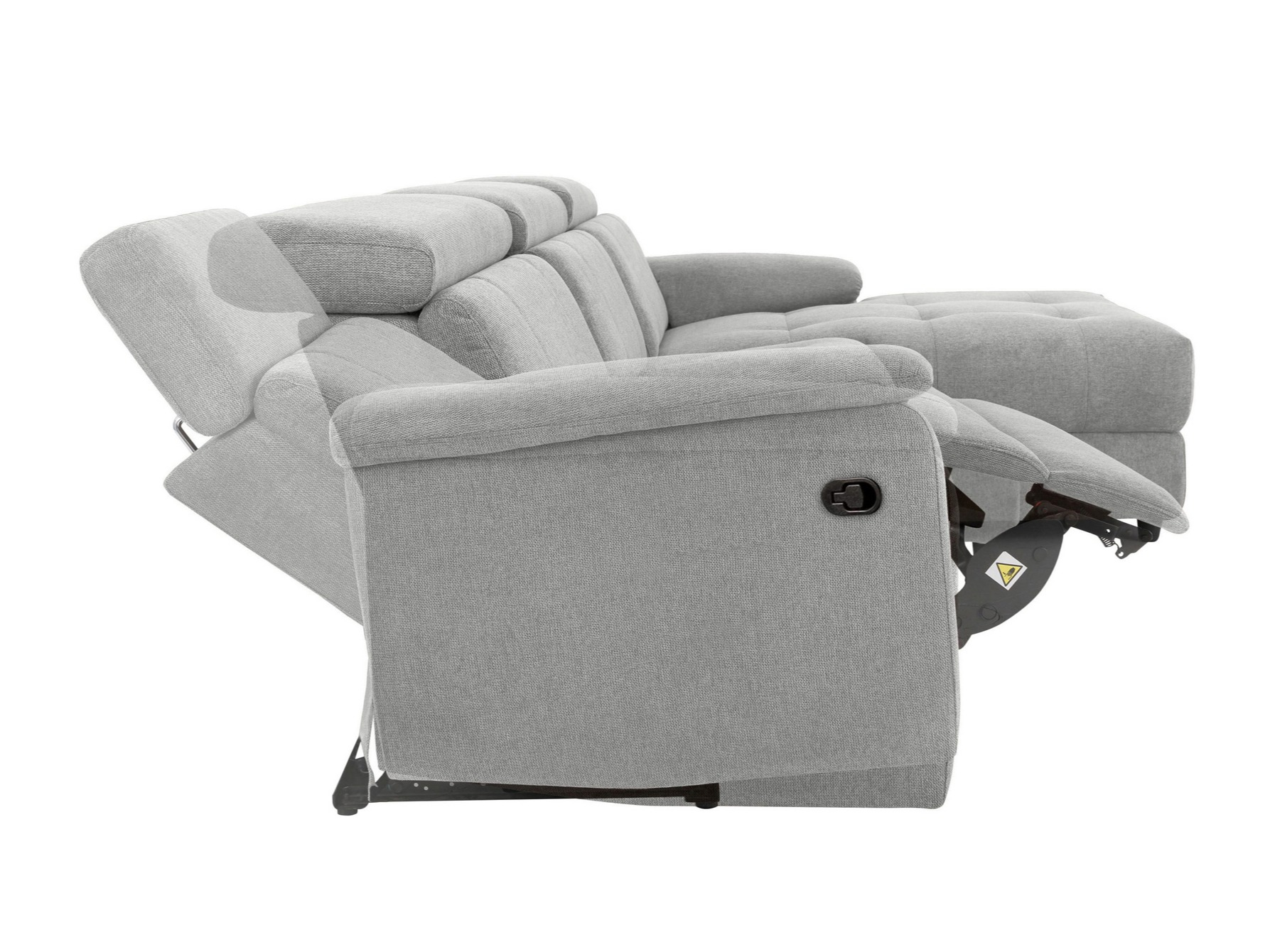 Reclinável de ângulo suave Denton 1503 (Cinzento claro)