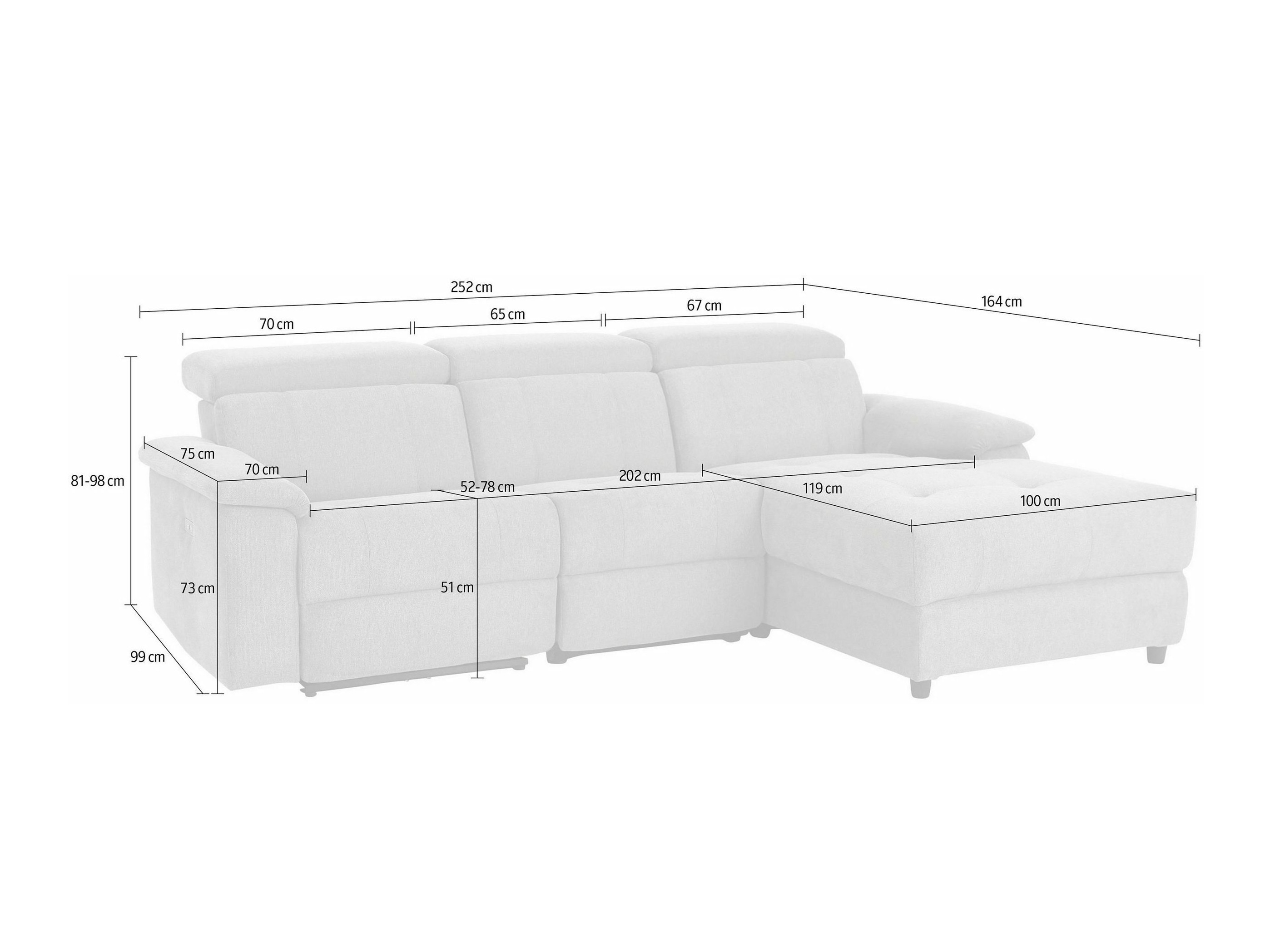 Reclinável de ângulo suave Denton 1503 (Cinzento claro)