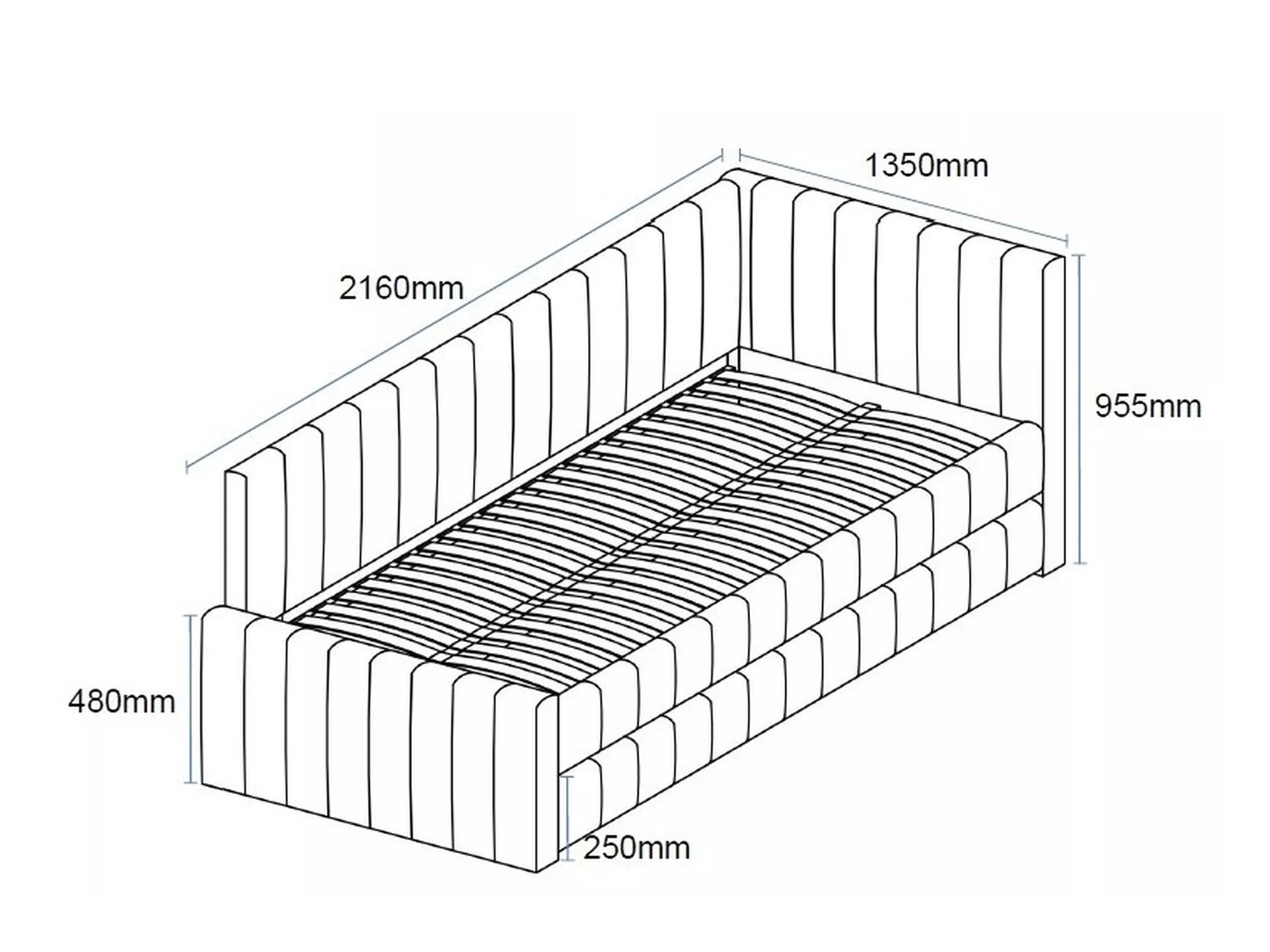 Cama Detroit 855 (Cinzento)
