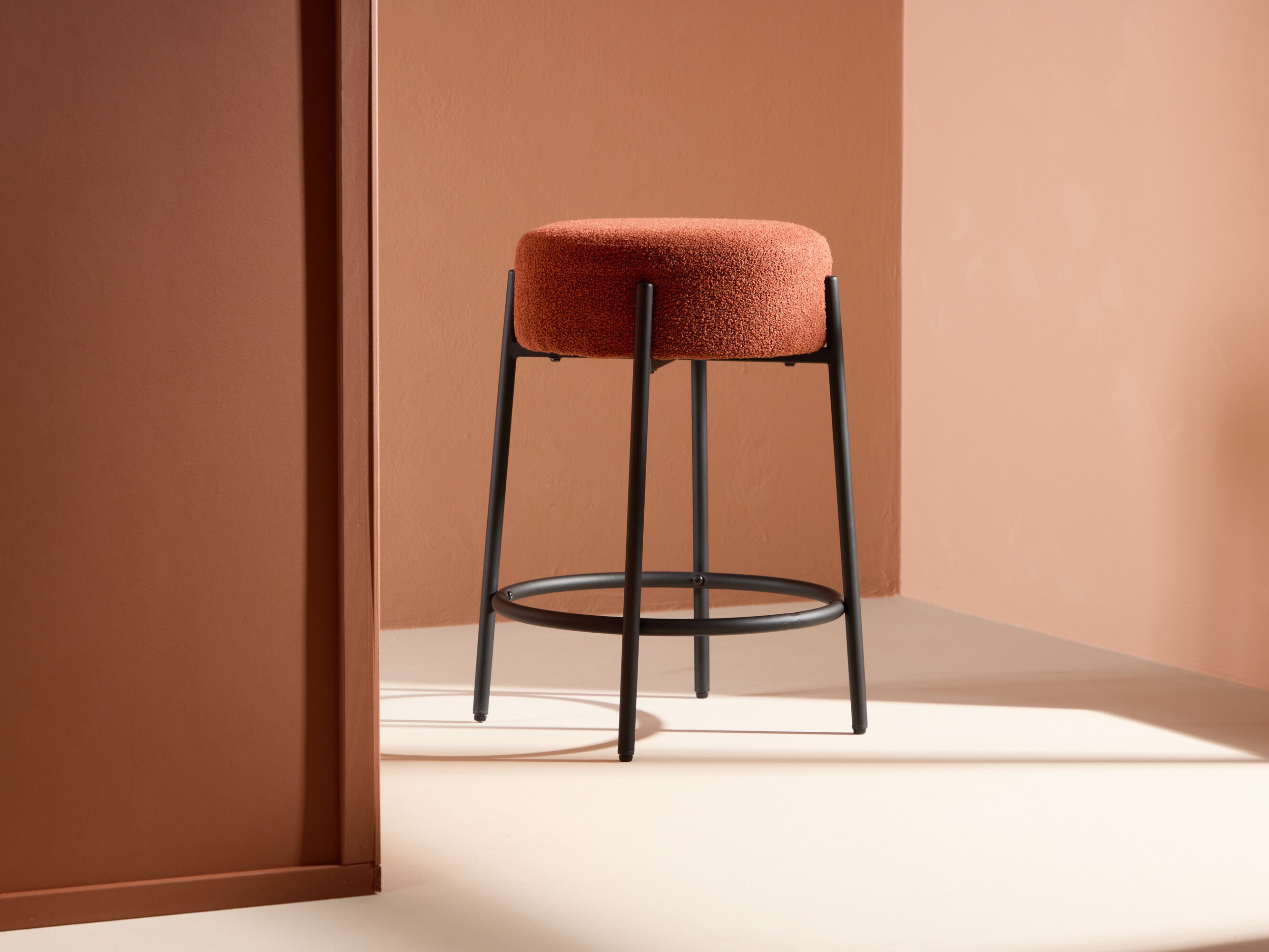 Banco de bar Dallas 4891 (Preto + Vermelho)