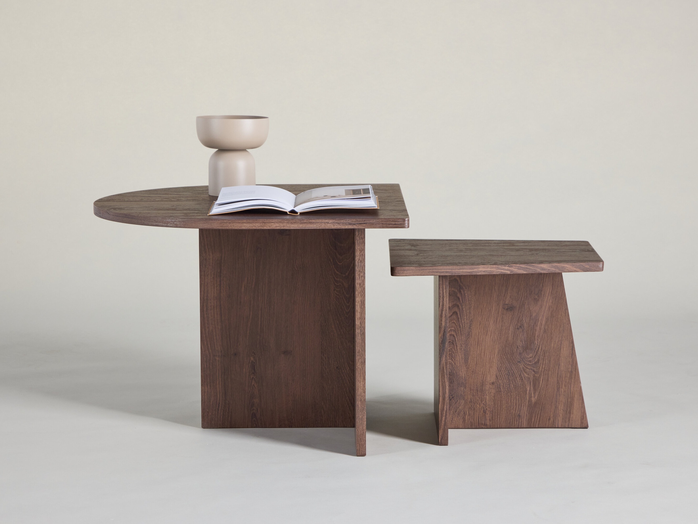 Conjunto de mesa de centro Dallas 4880 (Castanho escuro)