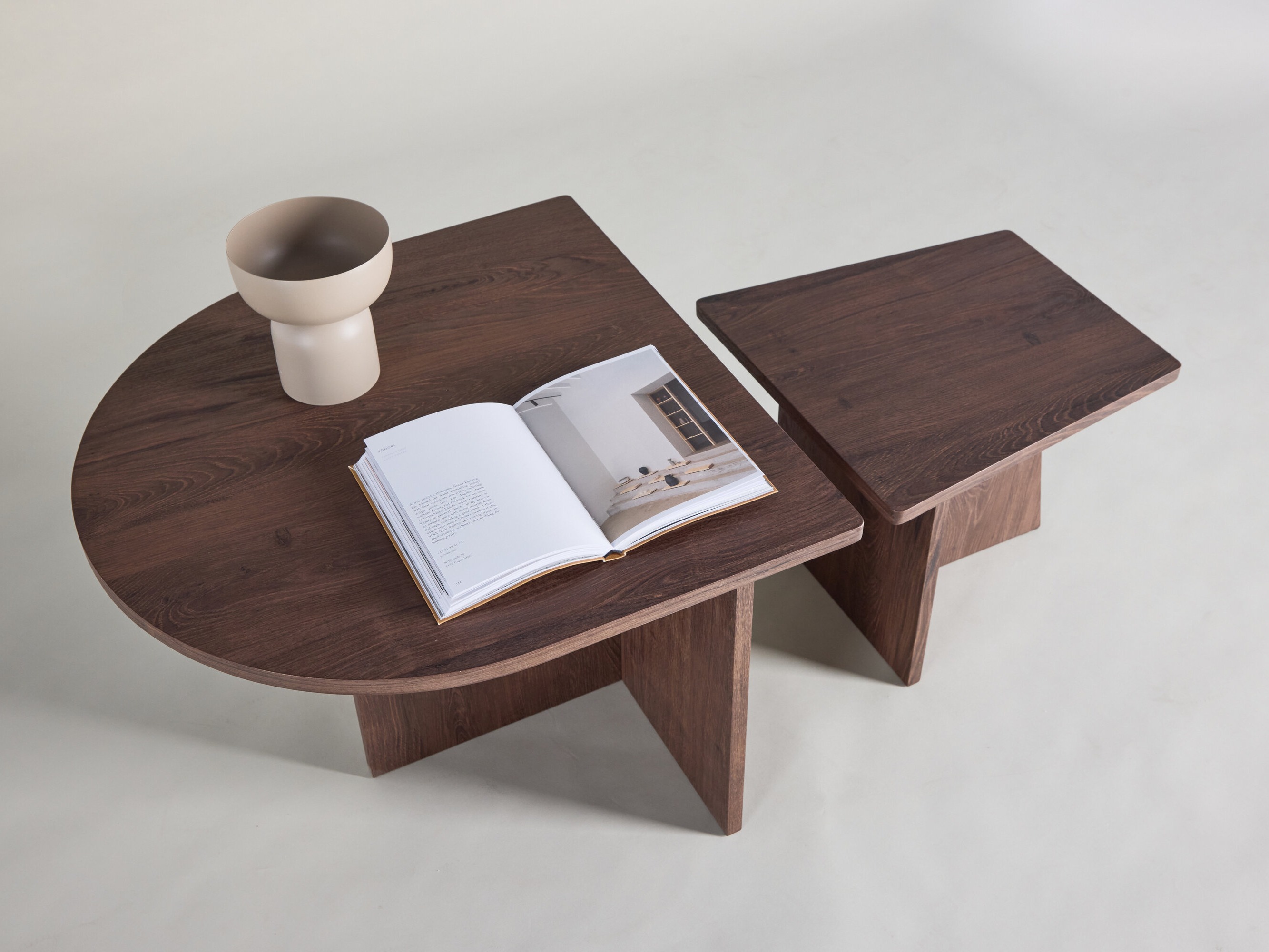 Conjunto de mesa de centro Dallas 4880 (Castanho escuro)