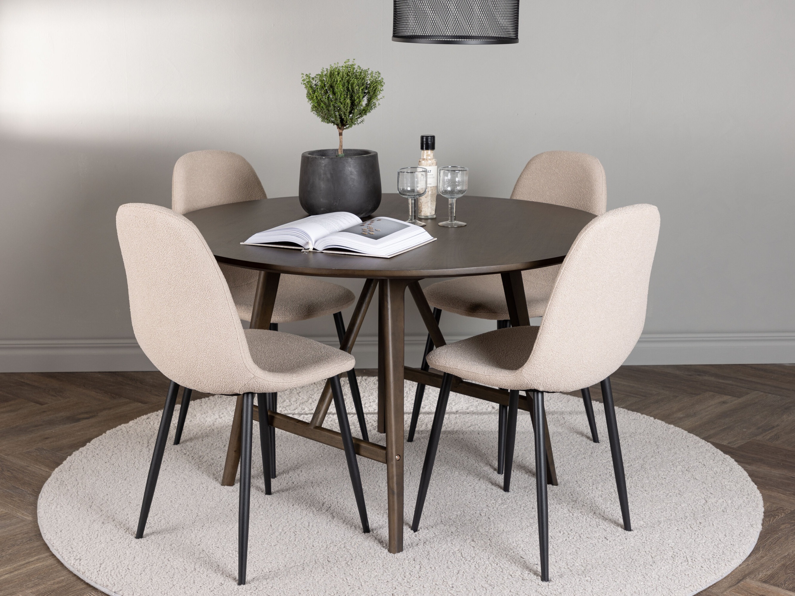 Conjunto para refeições Dallas 4887 (Preto + Bege)