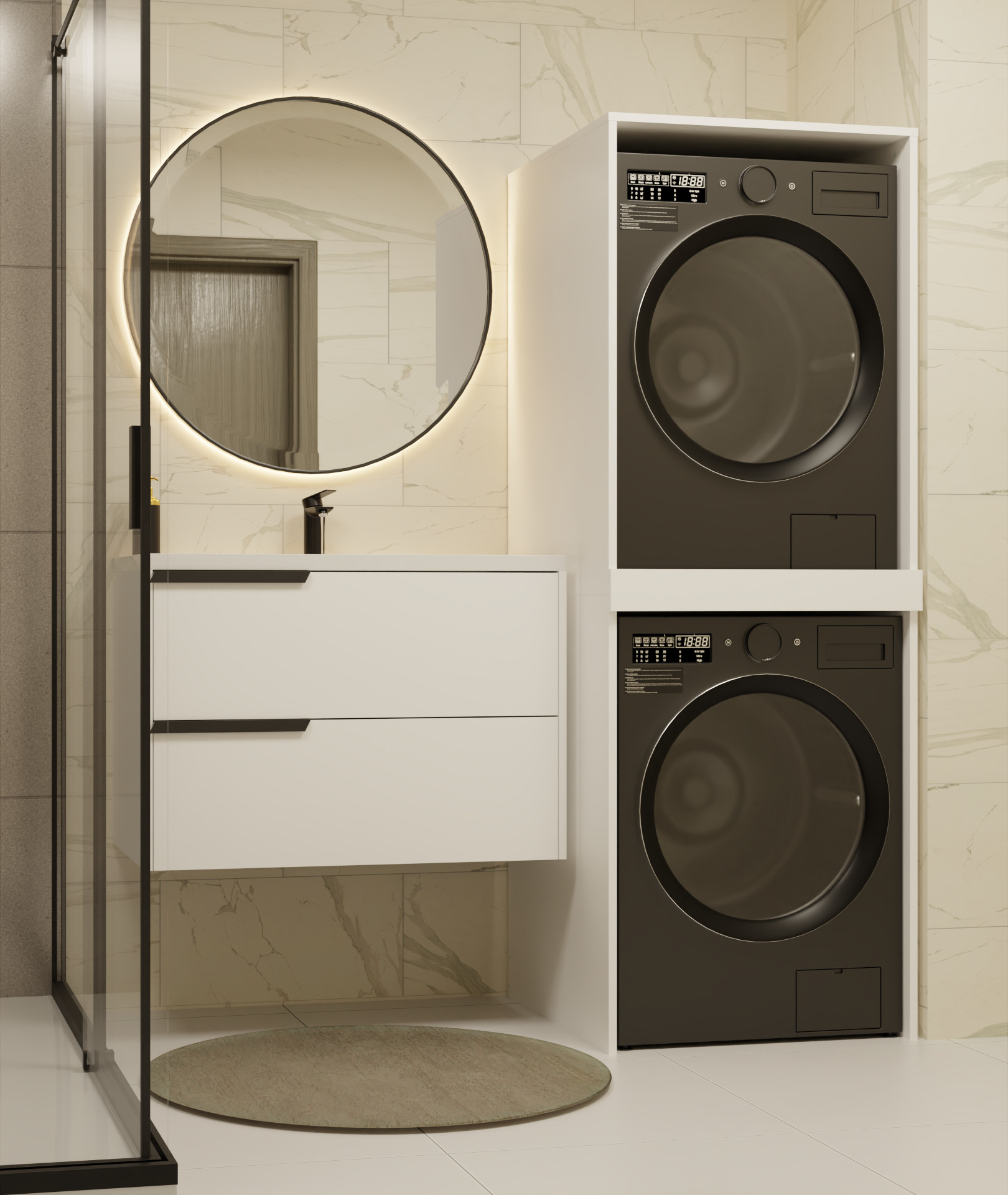 Prateleira para casa de banho Balelbo 108 (Branco)