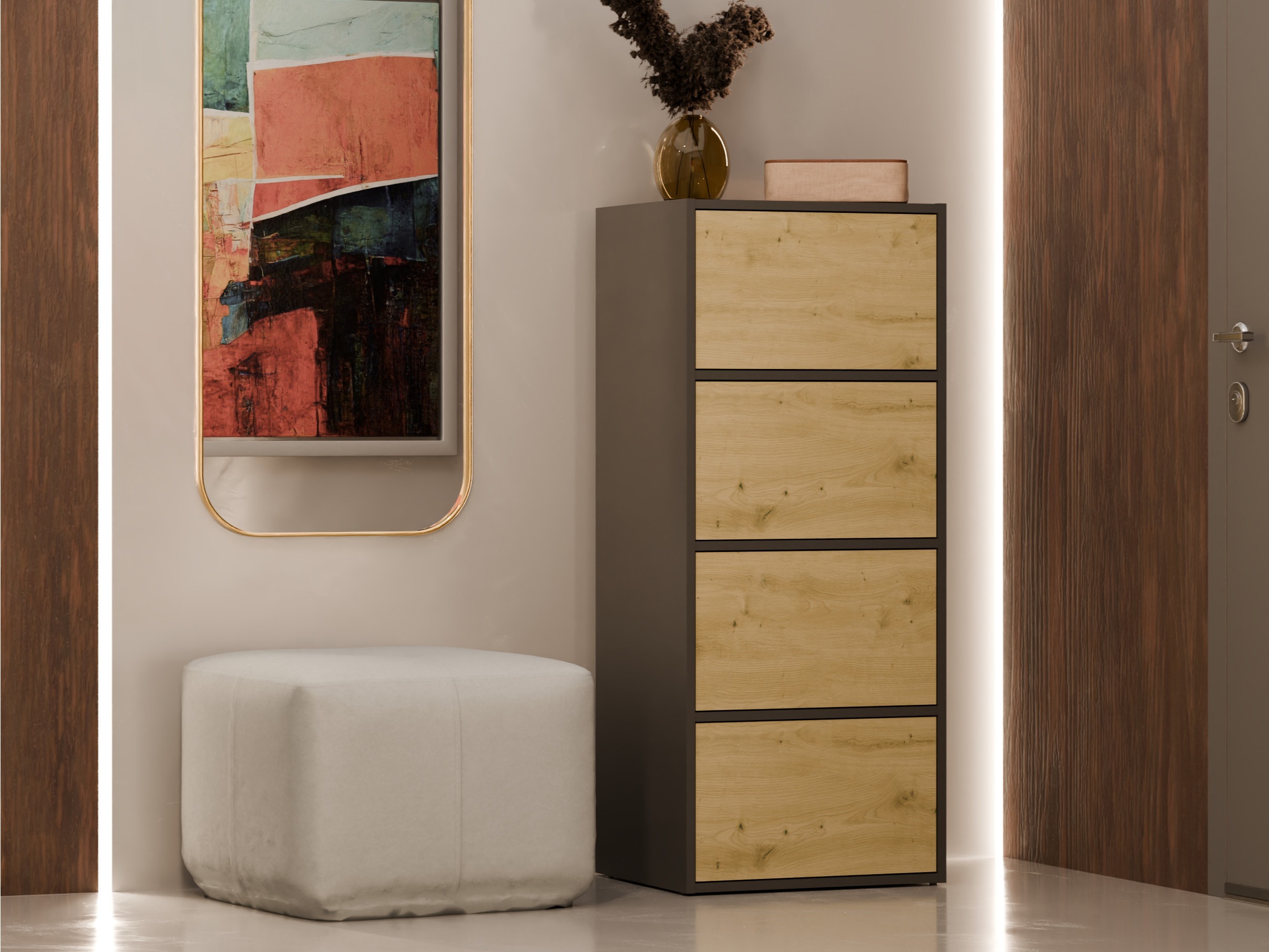 Aparador Mandeville 298 (Antracite + Carvalho Artisan)