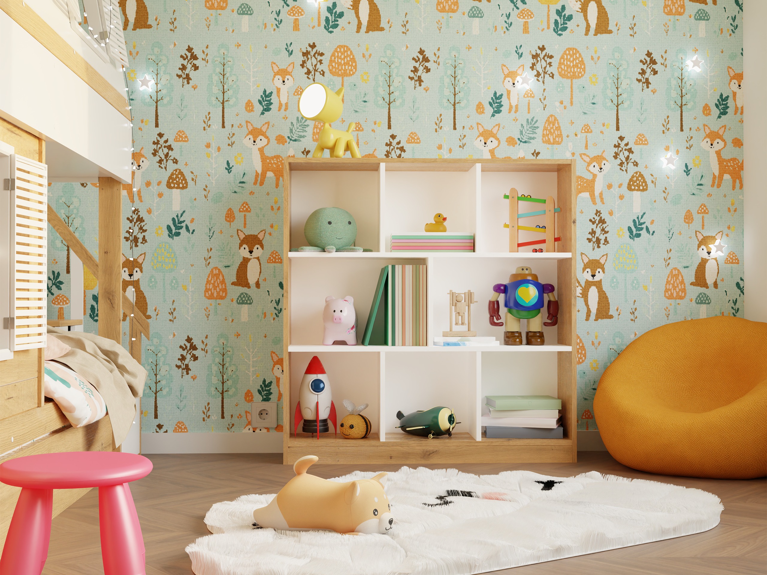 Estante Mandeville 307 (Branco + Carvalho Artisan)