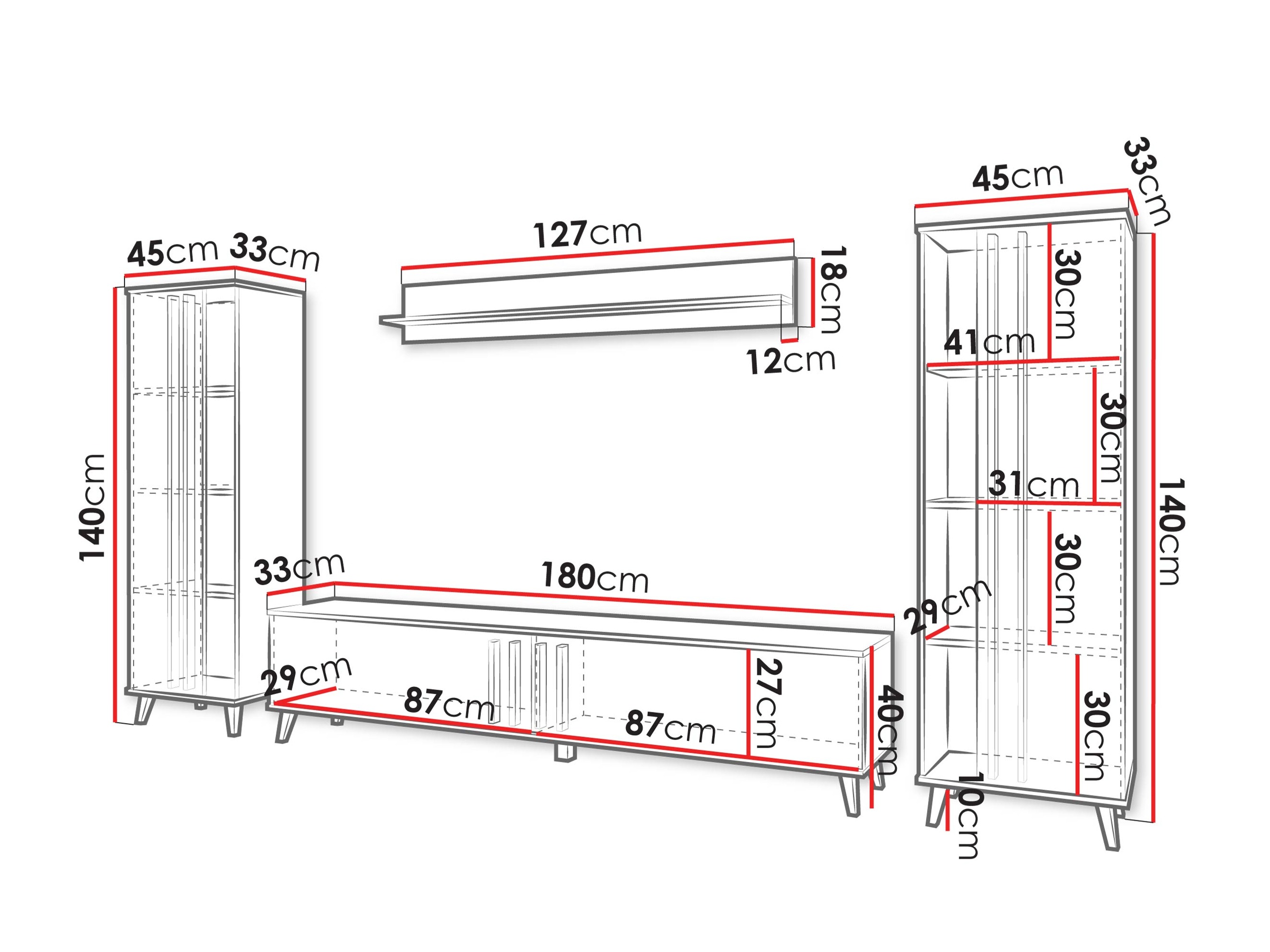 Conjunto para sala de estar Facetor (Congo)