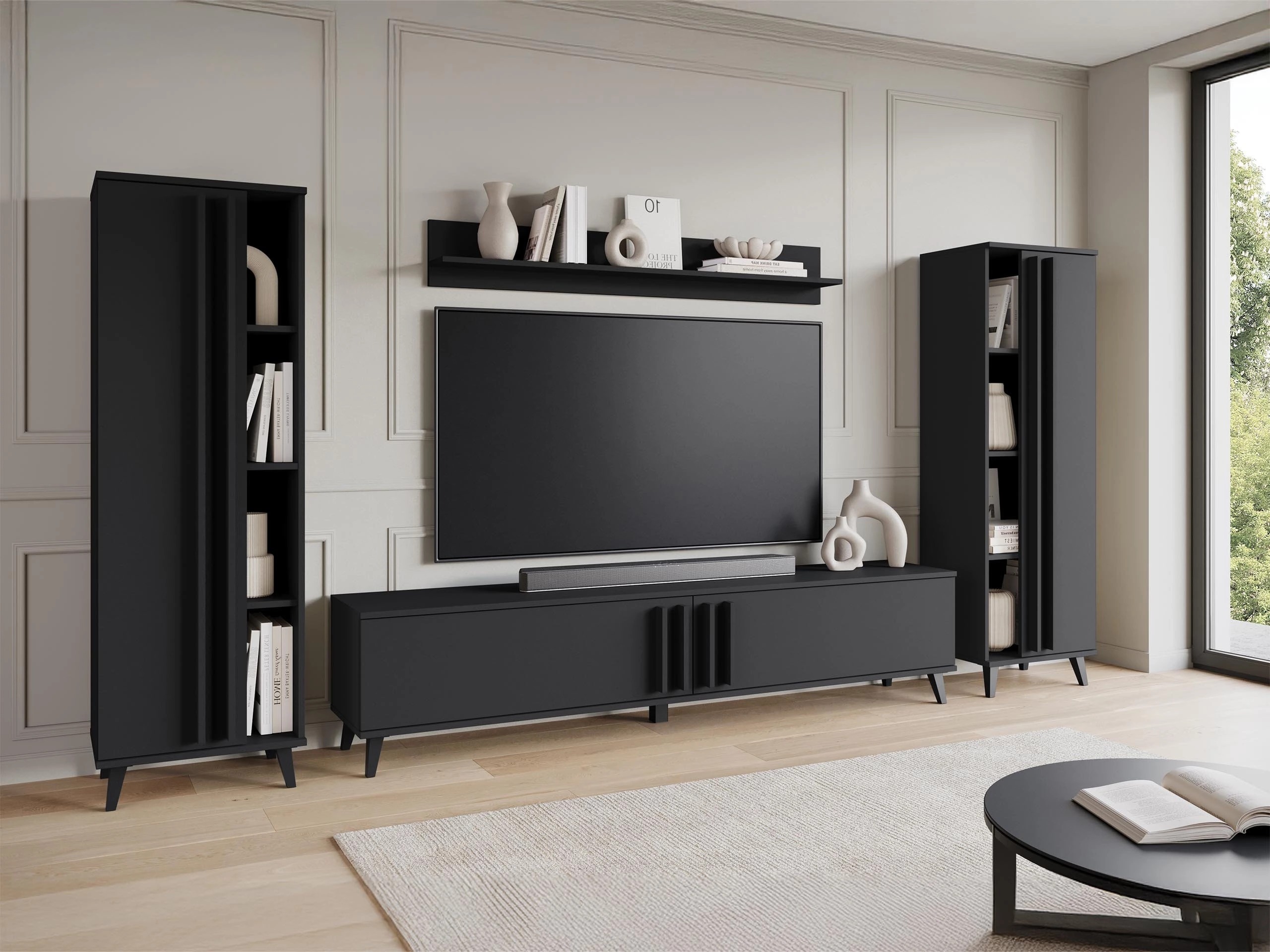 Conjunto para sala de estar Temora 102 (Grafite)