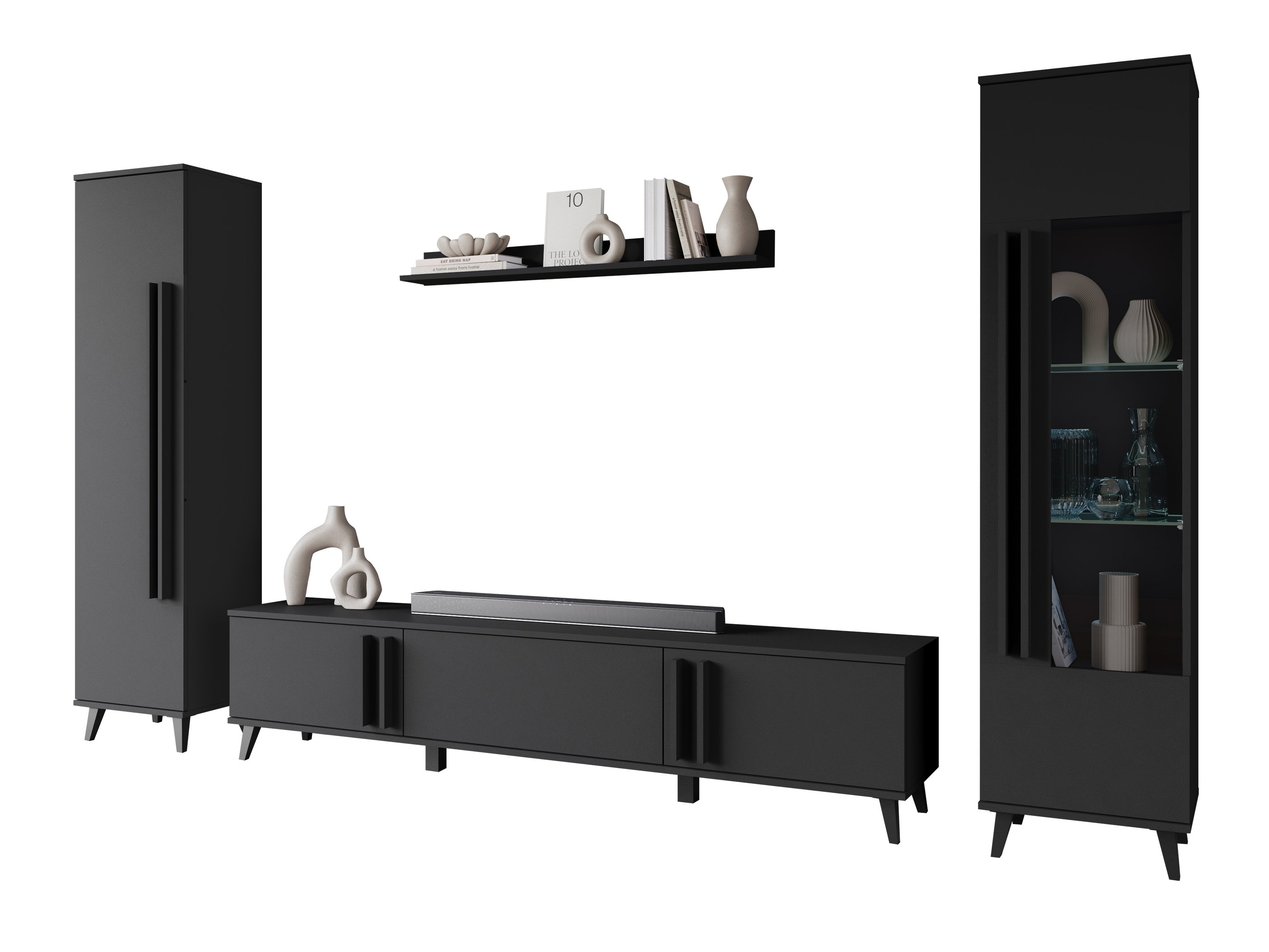 Conjunto para sala de estar Facetor II (Grafite)