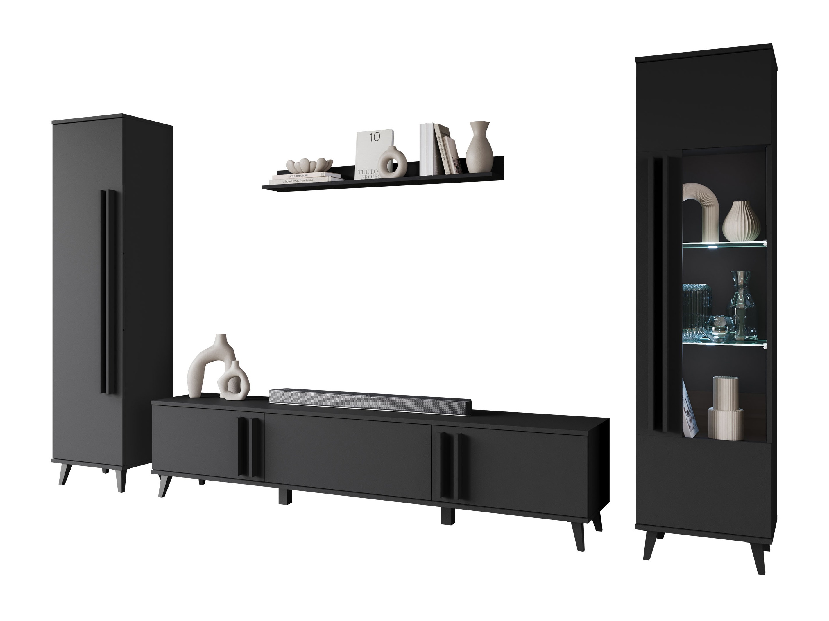 Conjunto para sala de estar Facetor II (Grafite)