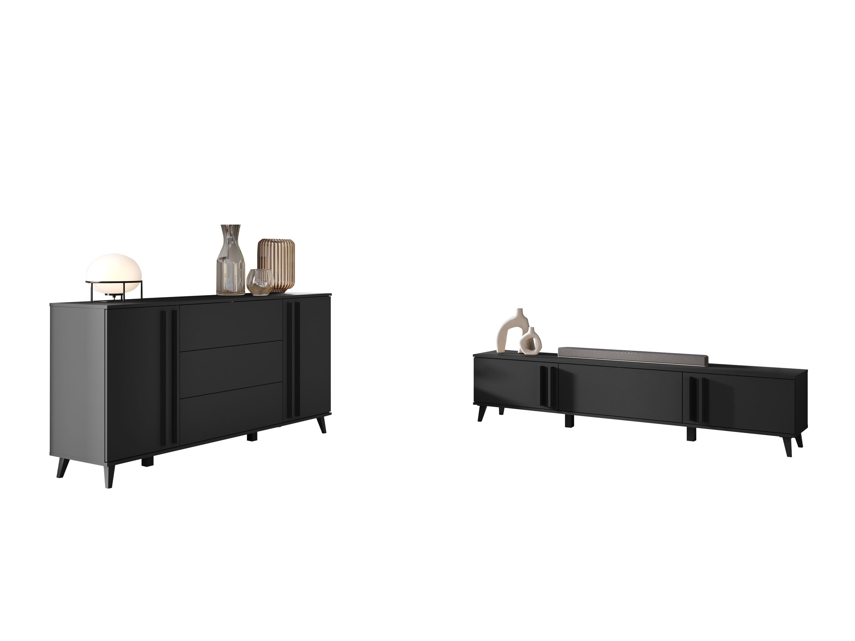 Conjunto para sala de estar Facetor III (Grafite)