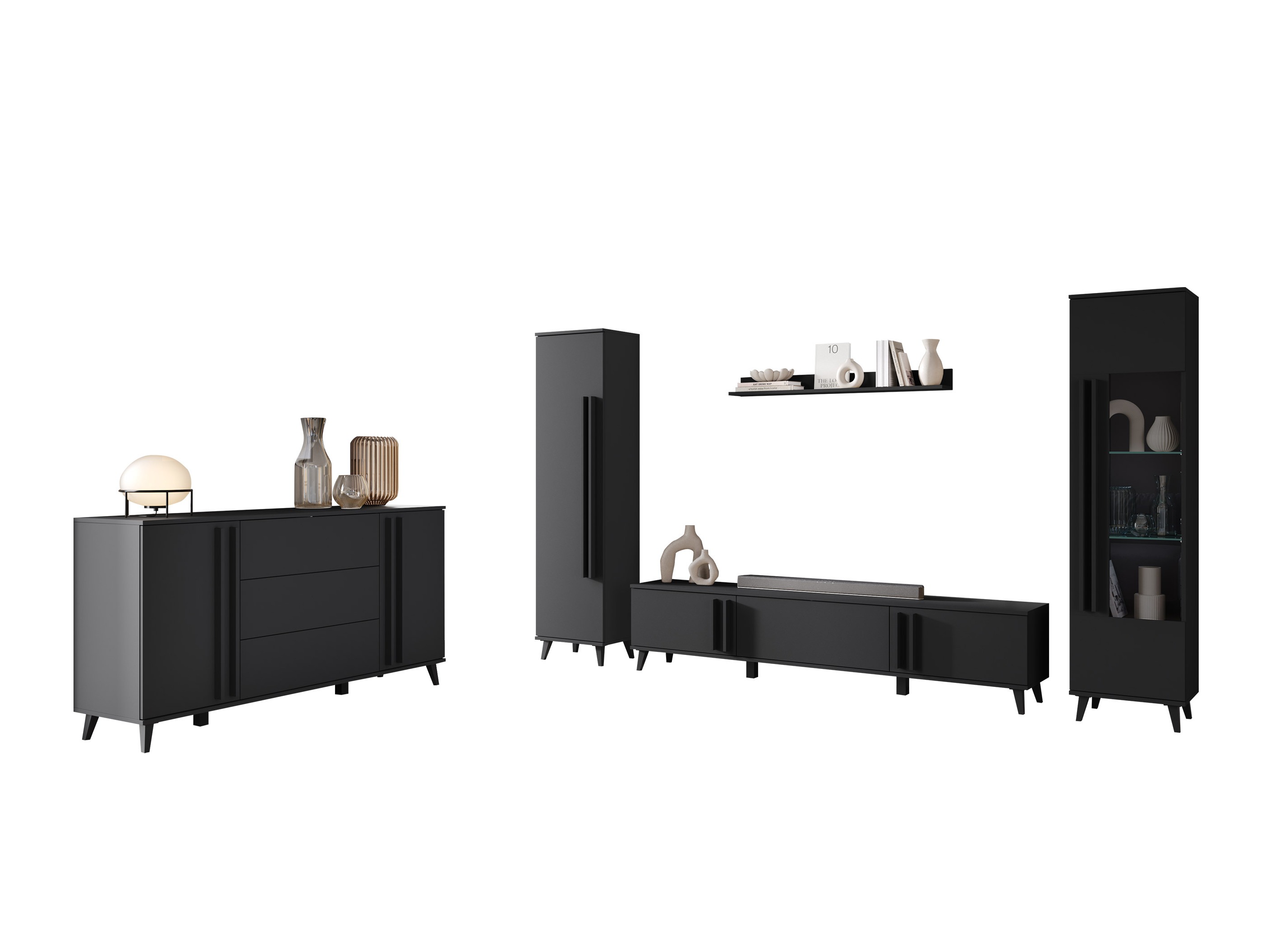 Conjunto para sala de estar Temora 105 (Grafite)