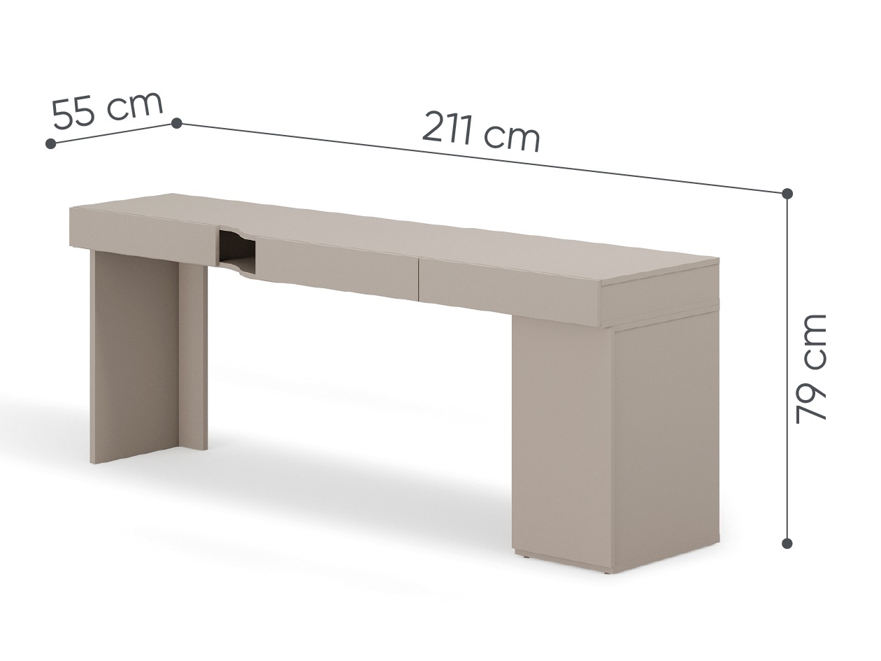 Mesa de escritório Evareve 110 (Direita)