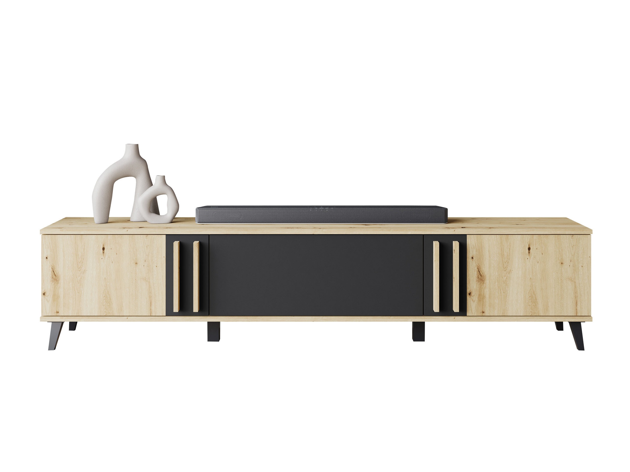 Móvel de TV Facetor (Carvalho Artisan + Grafite)