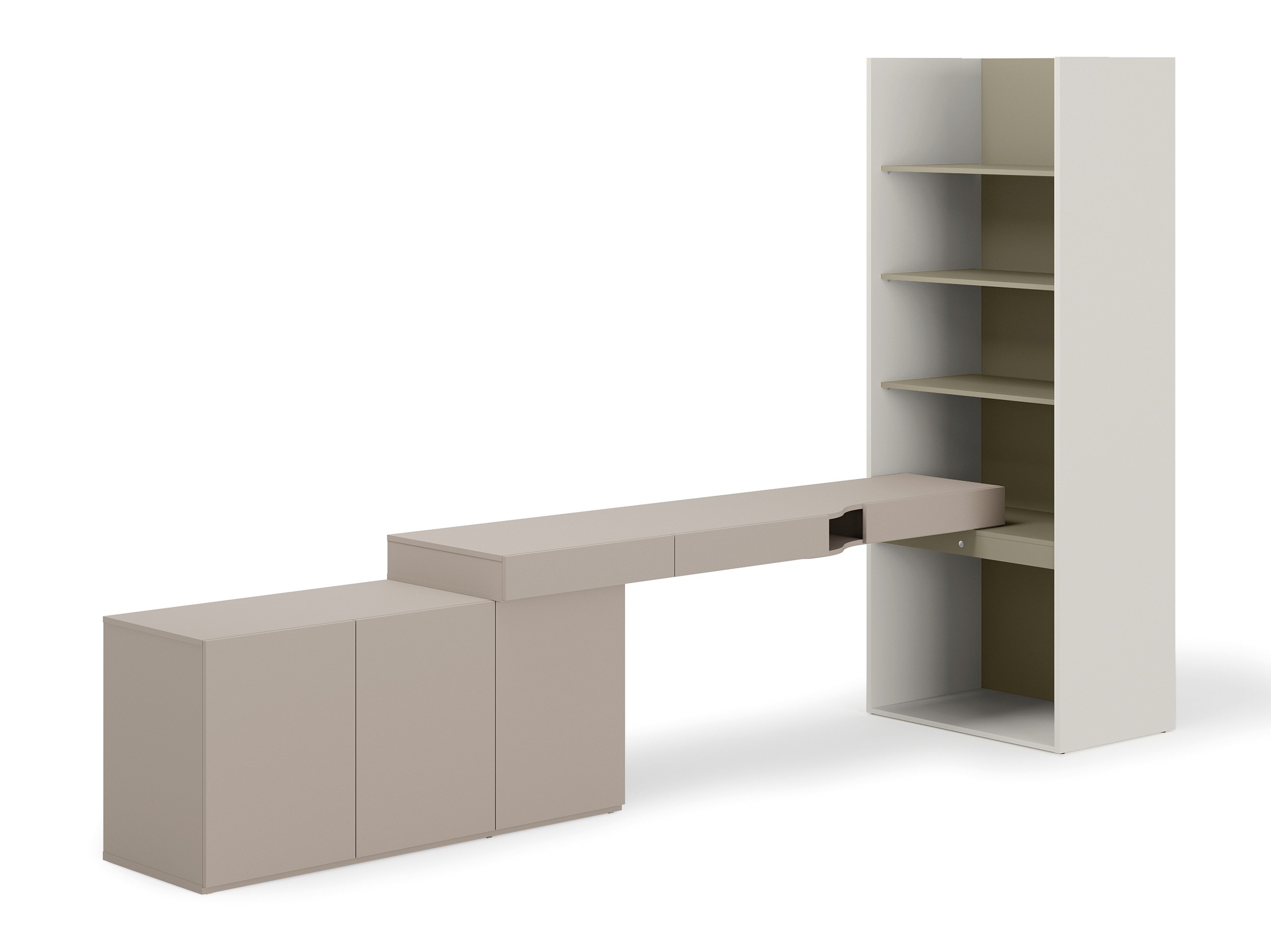 Conjunto para escritório em casa Evareve 118 (Cinzento + Verde)