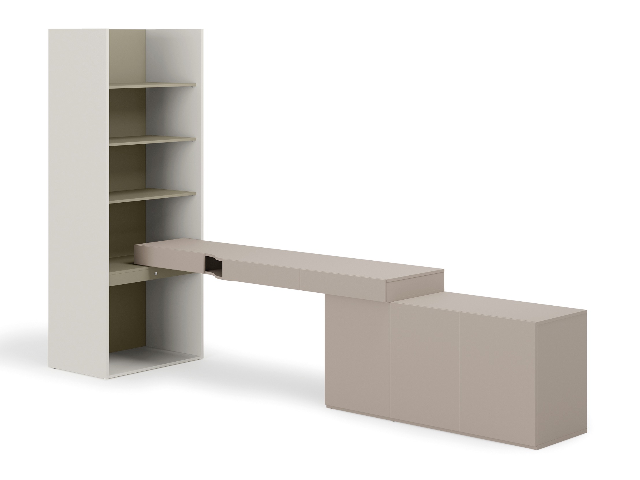 Conjunto para escritório em casa Evareve 118 (Cinzento + Verde)